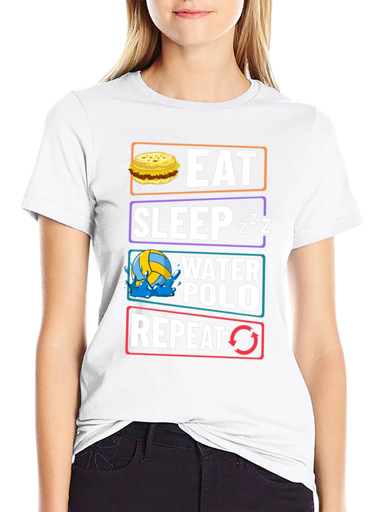 Eat Sleep Water Polo Repeat Graphic Tee
