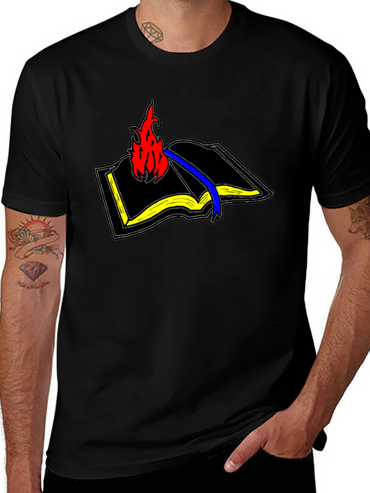 Burning Book Graphic T-Shirt