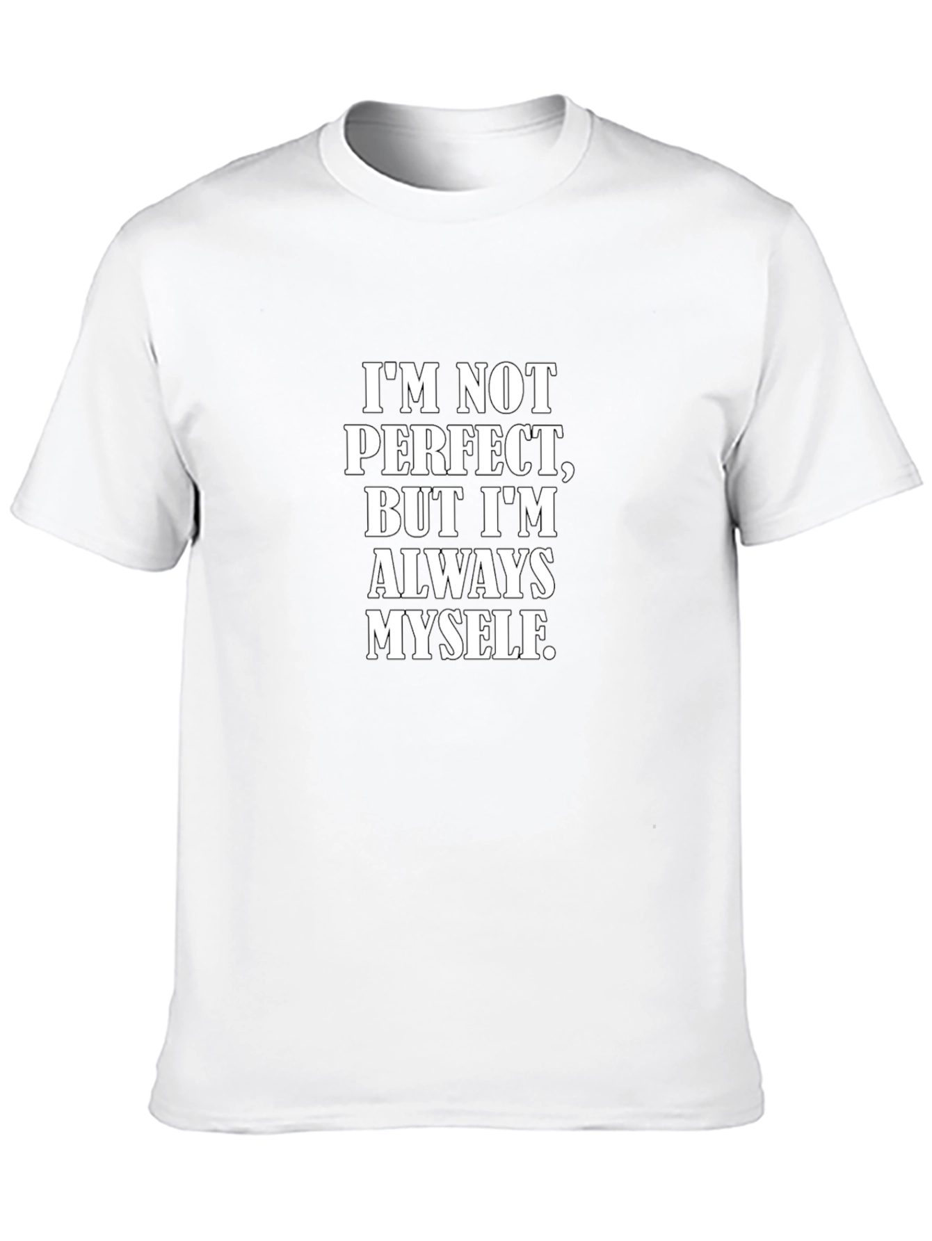 Im Not Perfect Mens Black Graphic T-Shirt