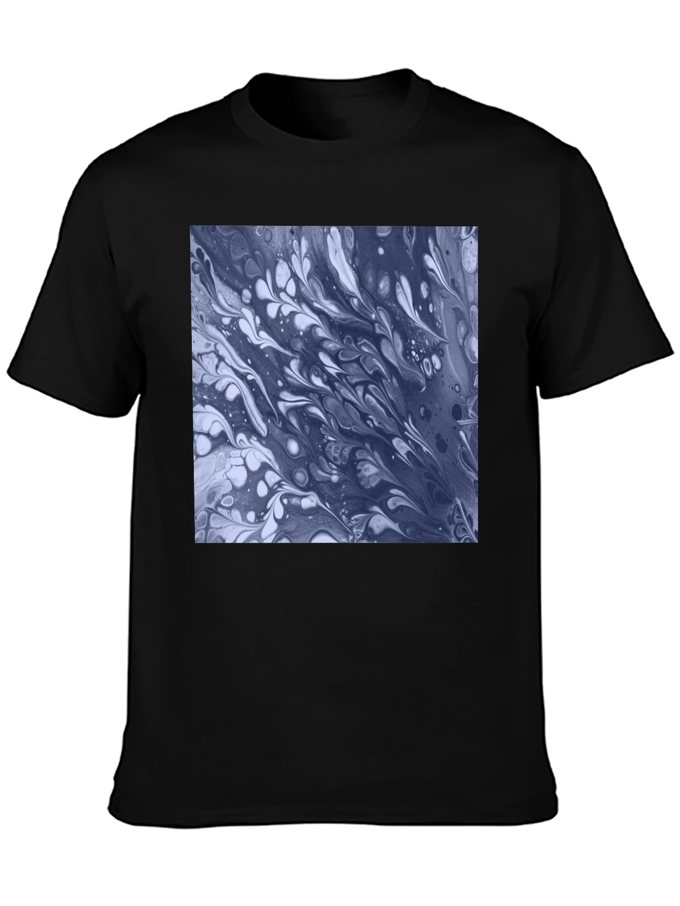 Abstract Art Tee - Black Cotton Blend