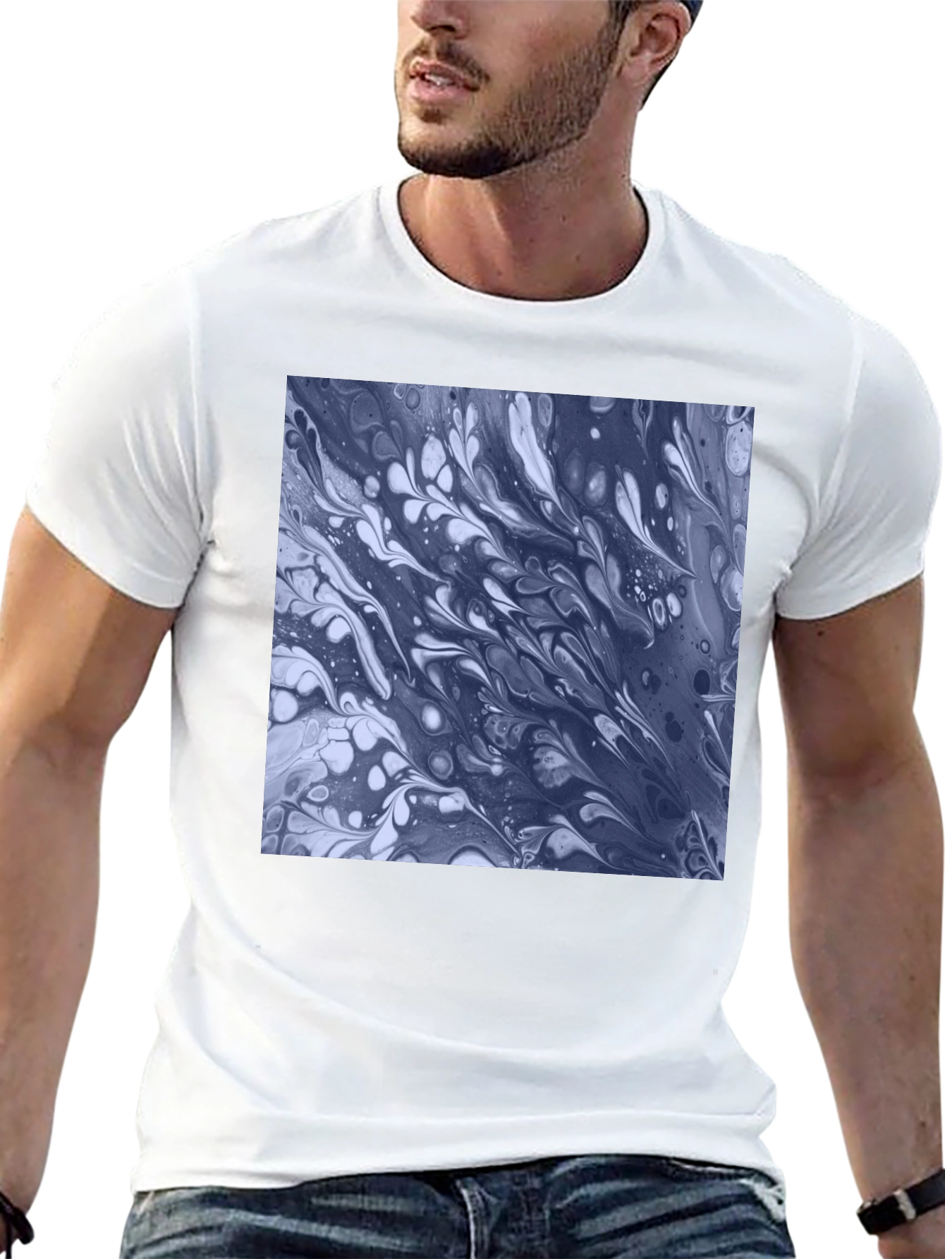 Abstract Art Tee - Black Cotton Blend
