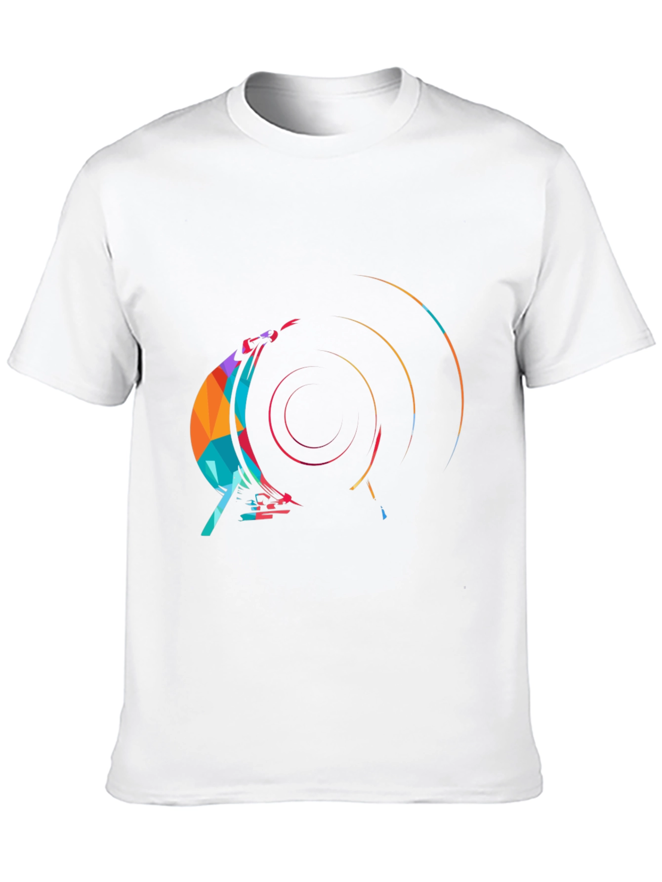 Abstract Graphic Print Black T-Shirt