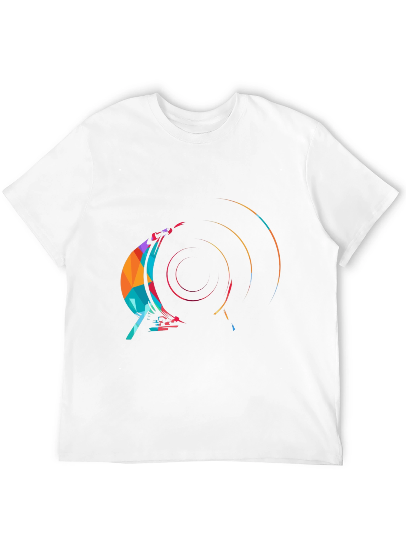 Abstract Graphic Print Black T-Shirt