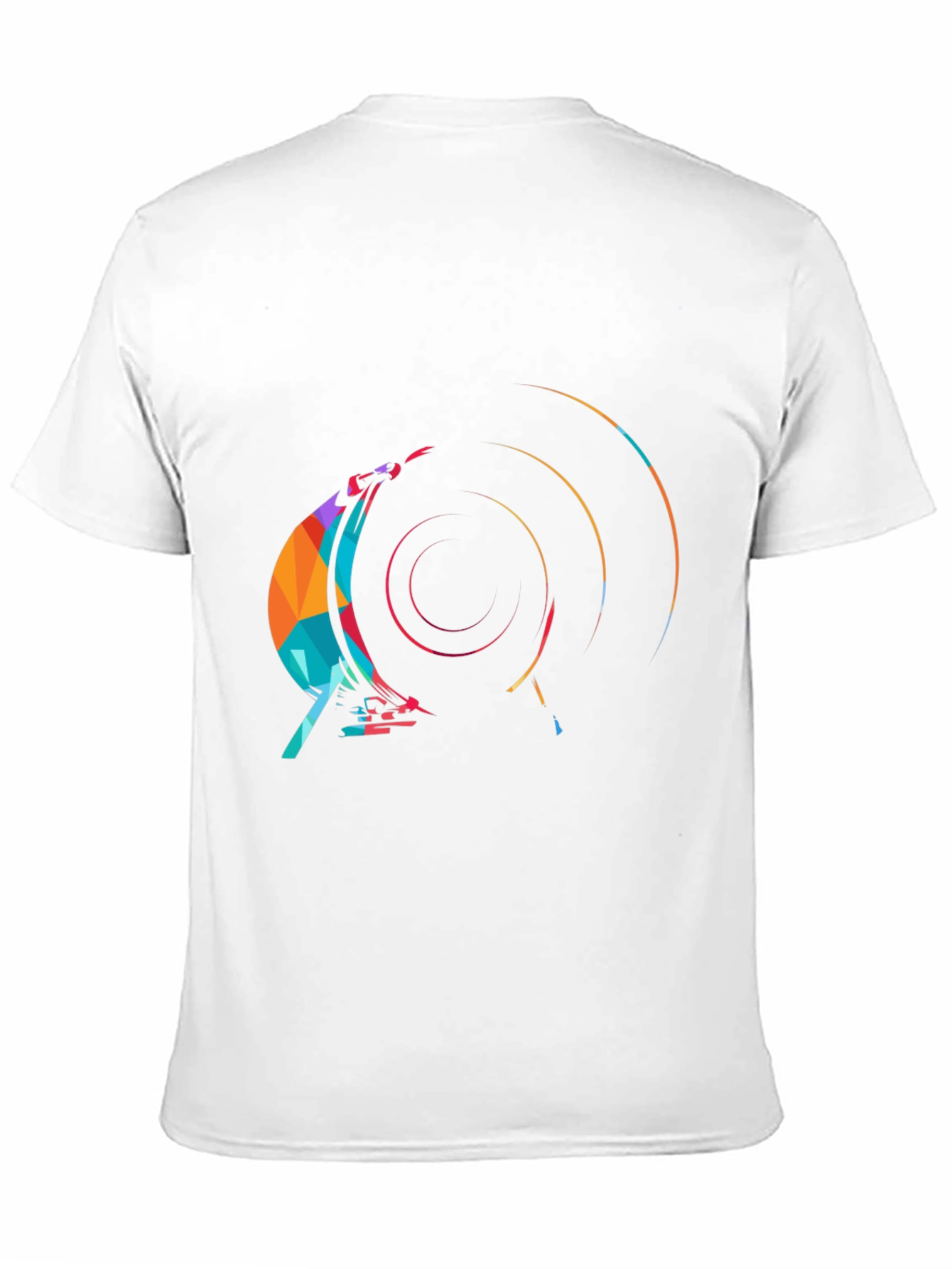 Abstract Graphic Print Black T-Shirt