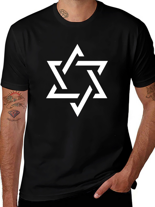 Star of David Black T-Shirt - Jewish Pride