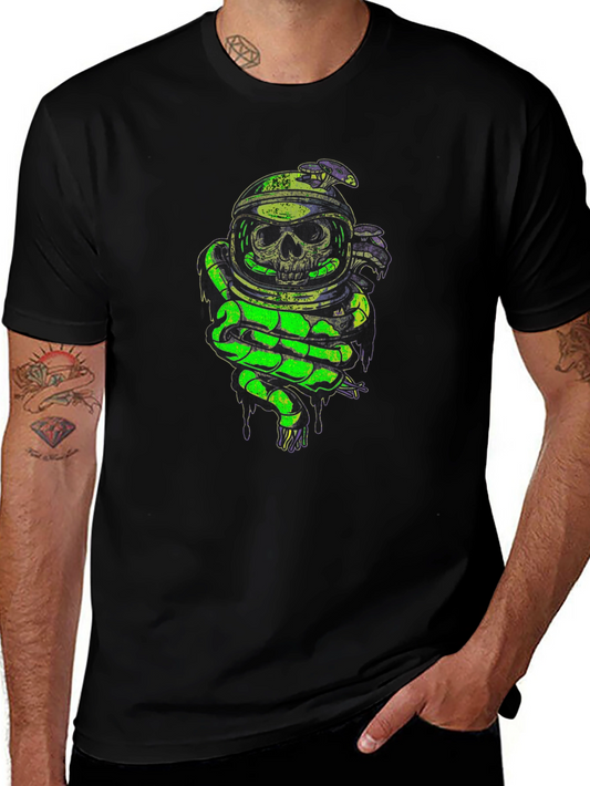 Skull Astronaut Graphic T-Shirt