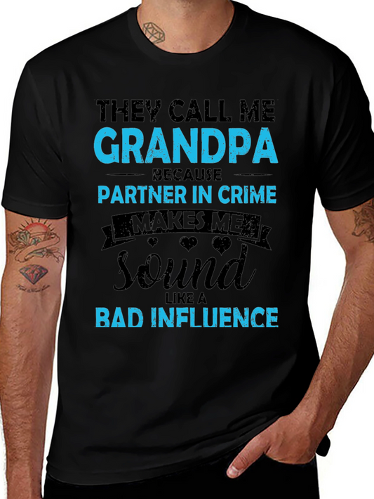Funny Grandpa T-Shirt - Partner in Crime Tee