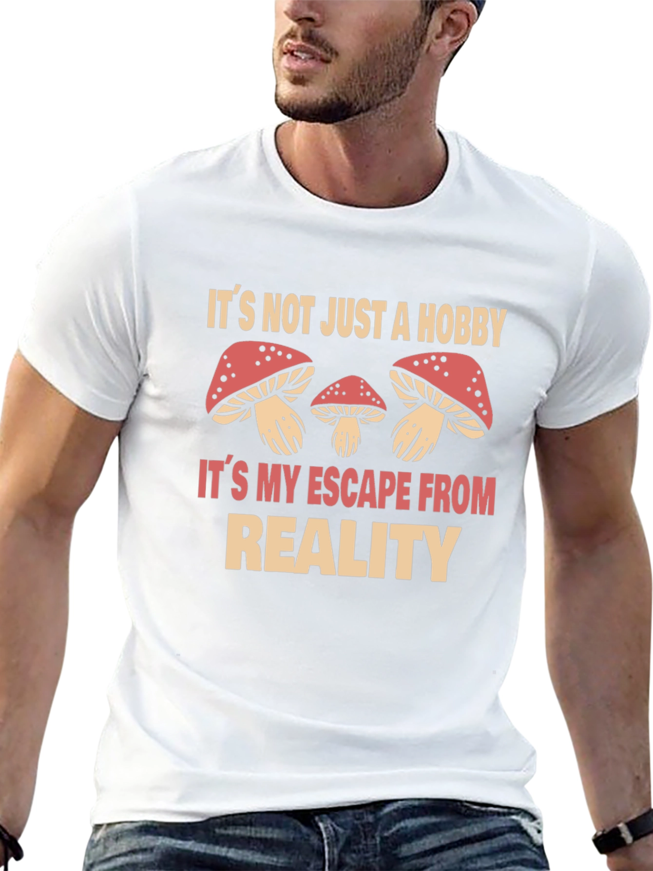 Mushroom Escape Reality Graphic T-Shirt
