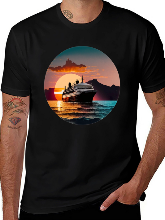 Sunset Cruise Graphic Tee - Vacation Vibes!