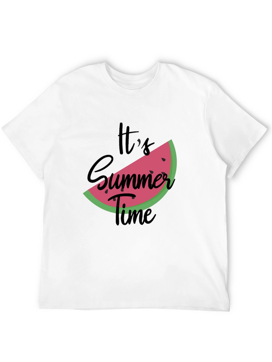 Summer Time Watermelon Graphic Tee - Black