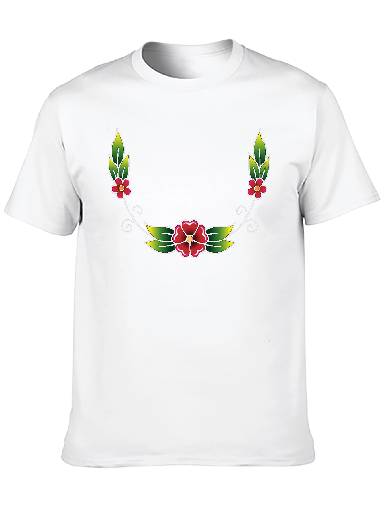 Floral Wreath Graphic Tee - Black