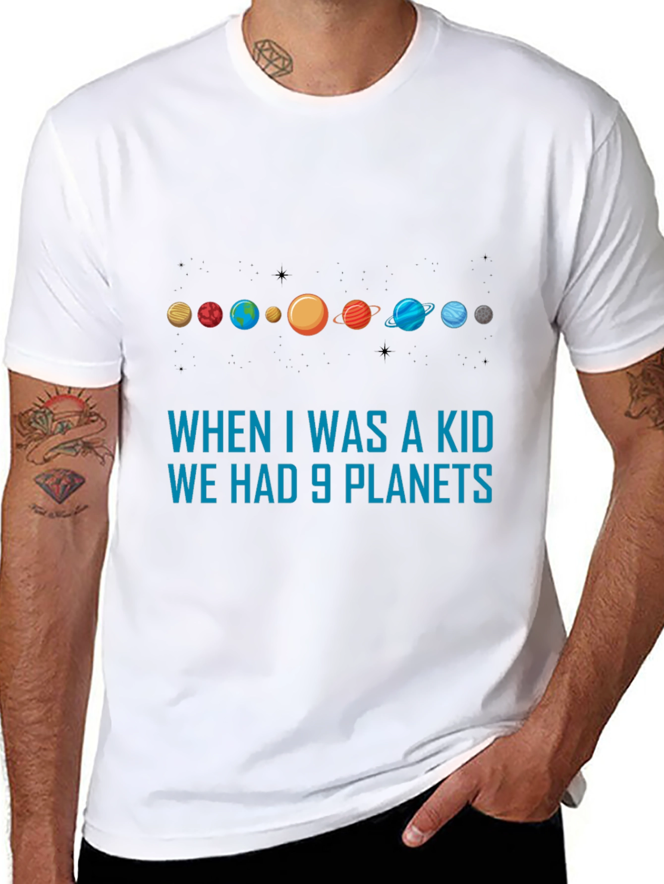 9 Planets T-Shirt - Astronomy Retro Tee