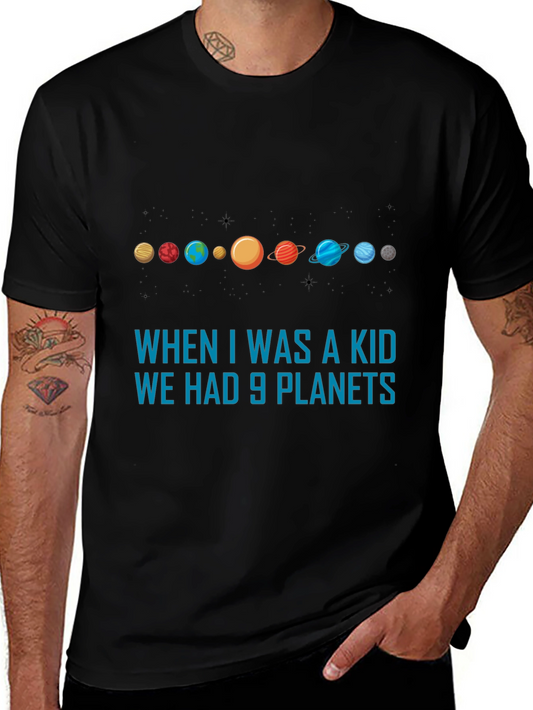 9 Planets T-Shirt - Astronomy Retro Tee