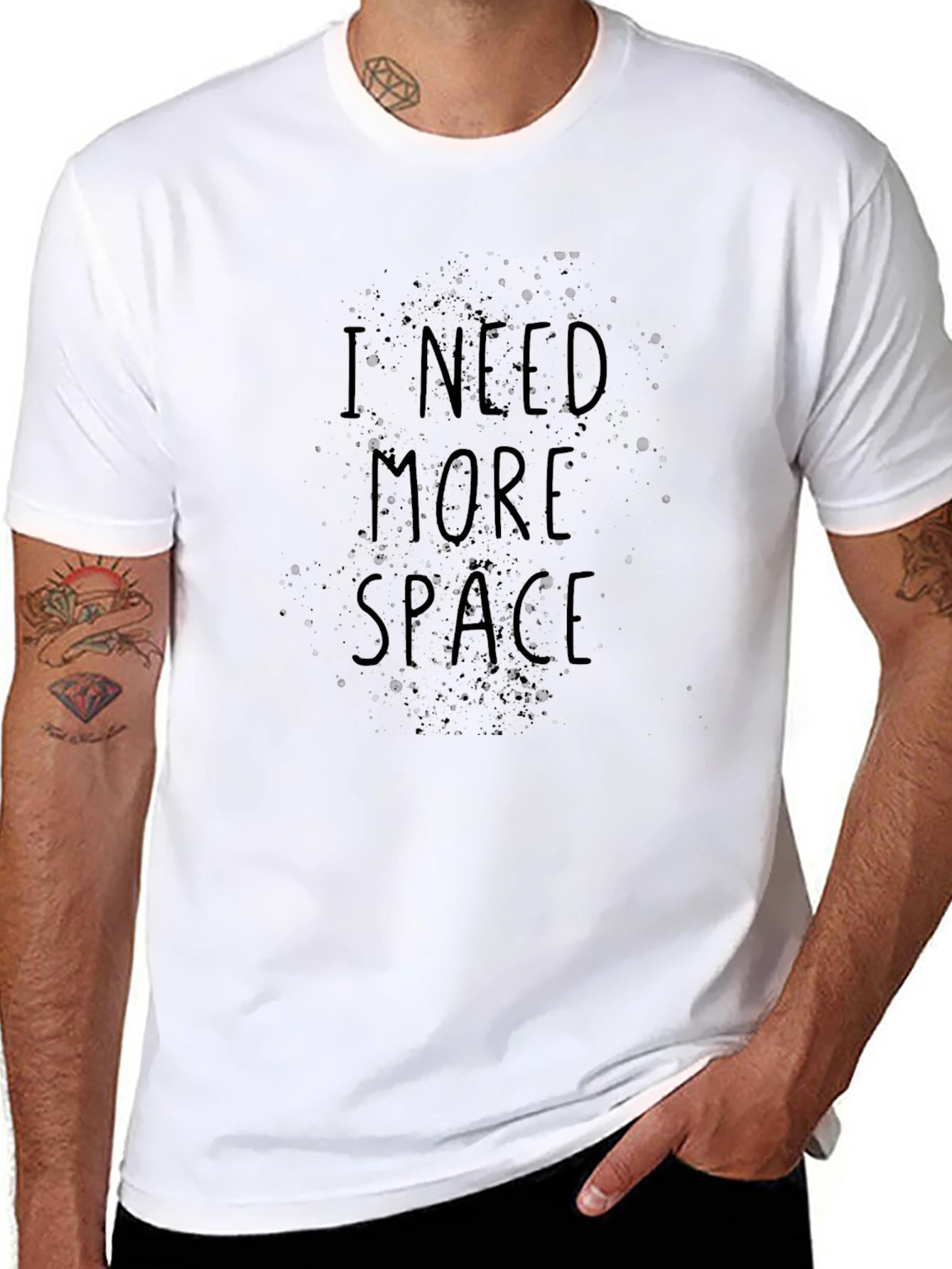 I Need More Space Graphic T-Shirt - Black