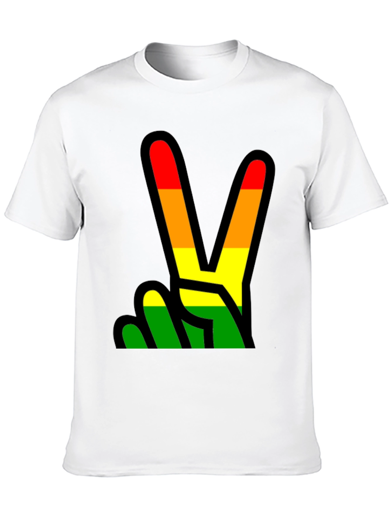 Rainbow Peace Sign Graphic Tee