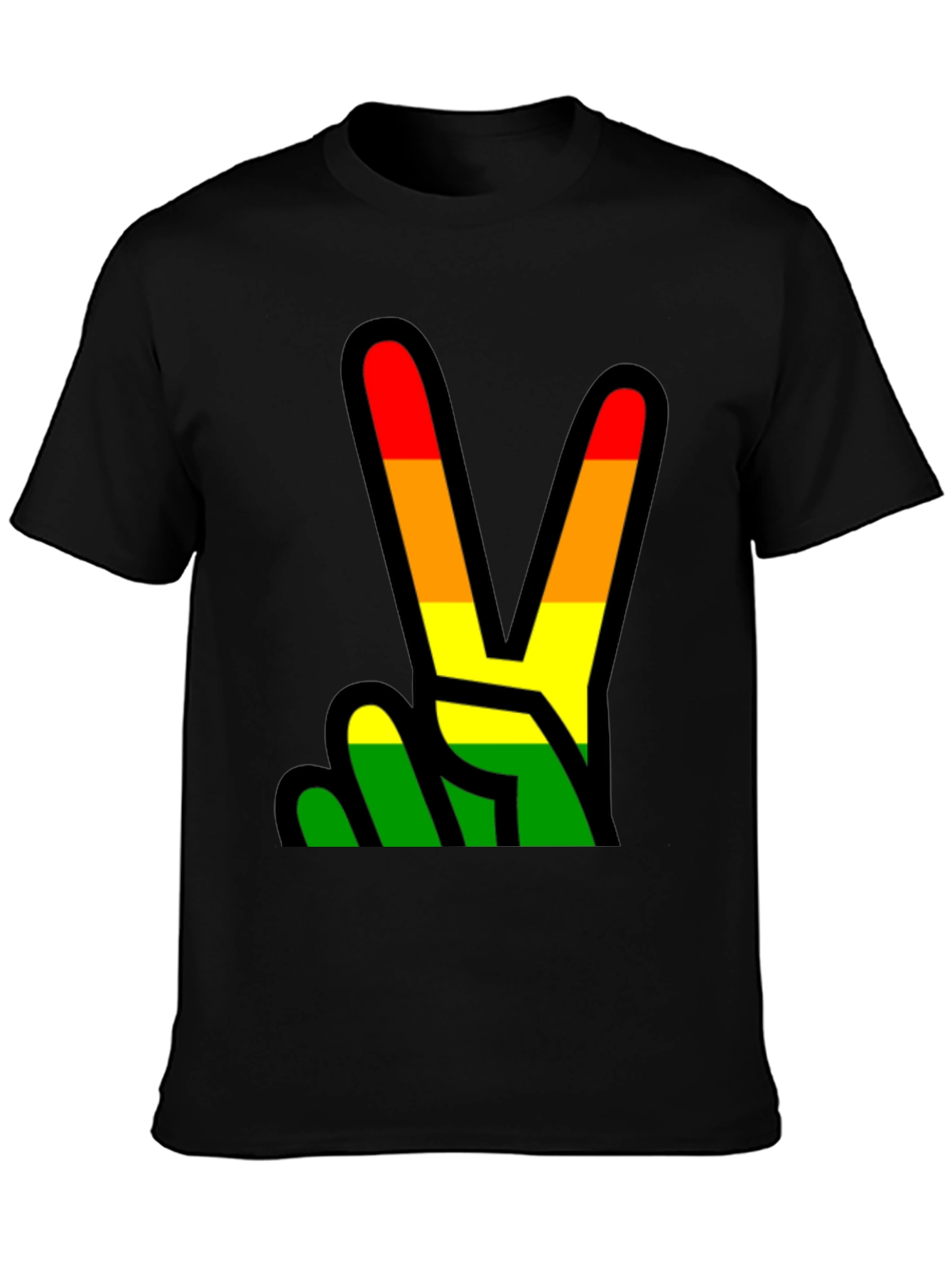 Rainbow Peace Sign Graphic Tee