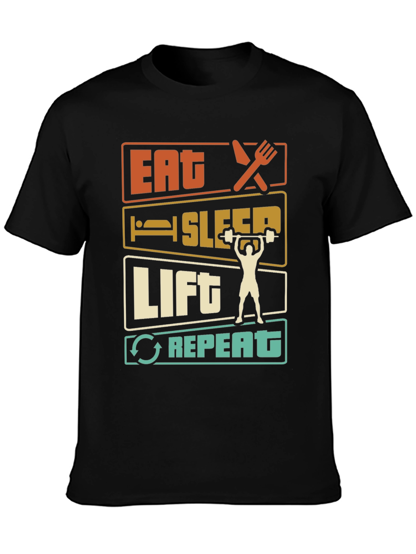 Eat Sleep Lift Repeat Graphic T-Shirt