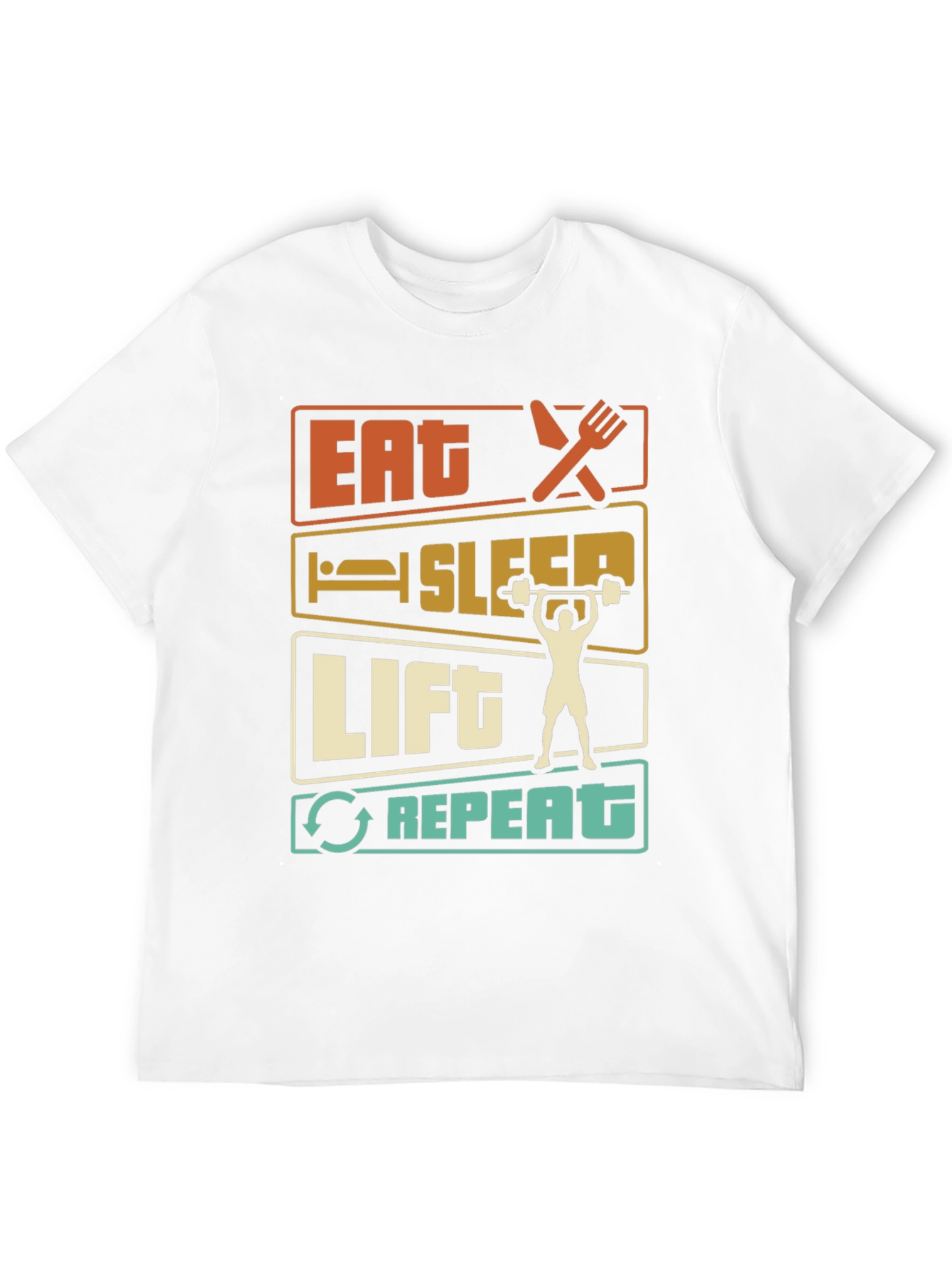 Eat Sleep Lift Repeat Graphic T-Shirt
