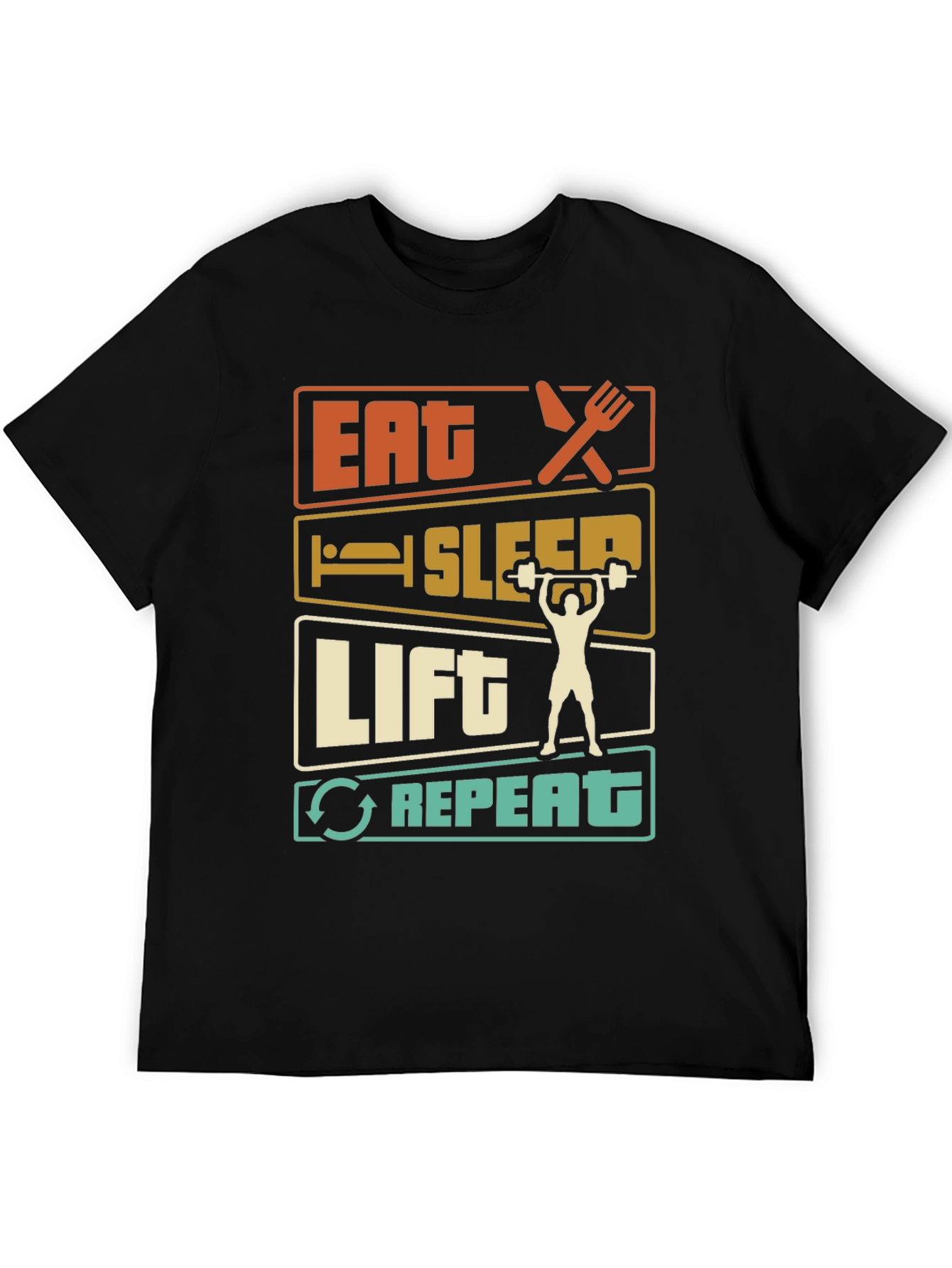 Eat Sleep Lift Repeat Graphic T-Shirt