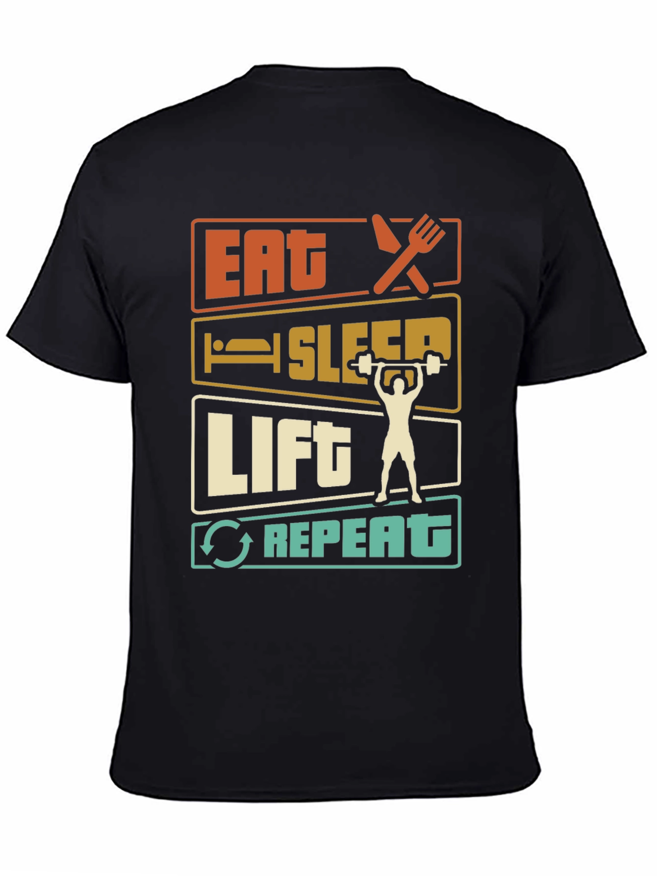 Eat Sleep Lift Repeat Graphic T-Shirt