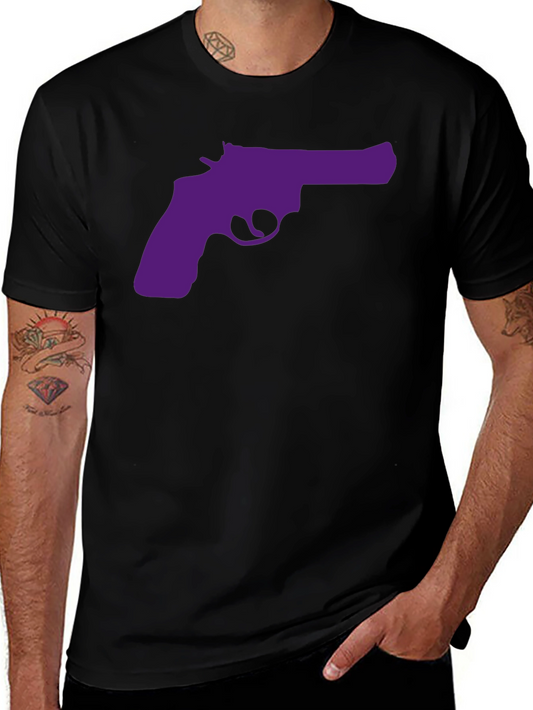 Purple Revolver Graphic Black T-Shirt