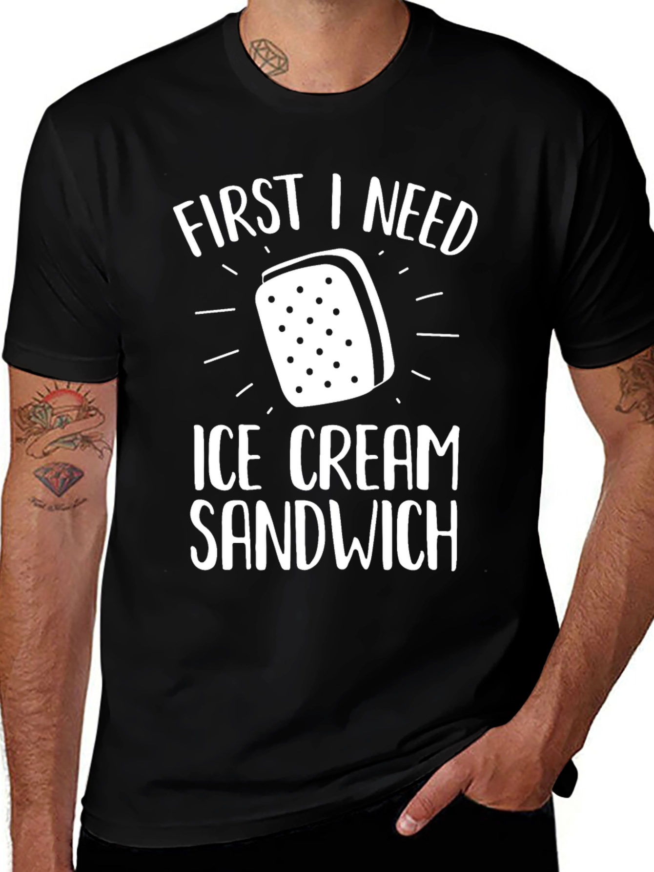 First I Need Ice Cream Sandwich T-Shirt