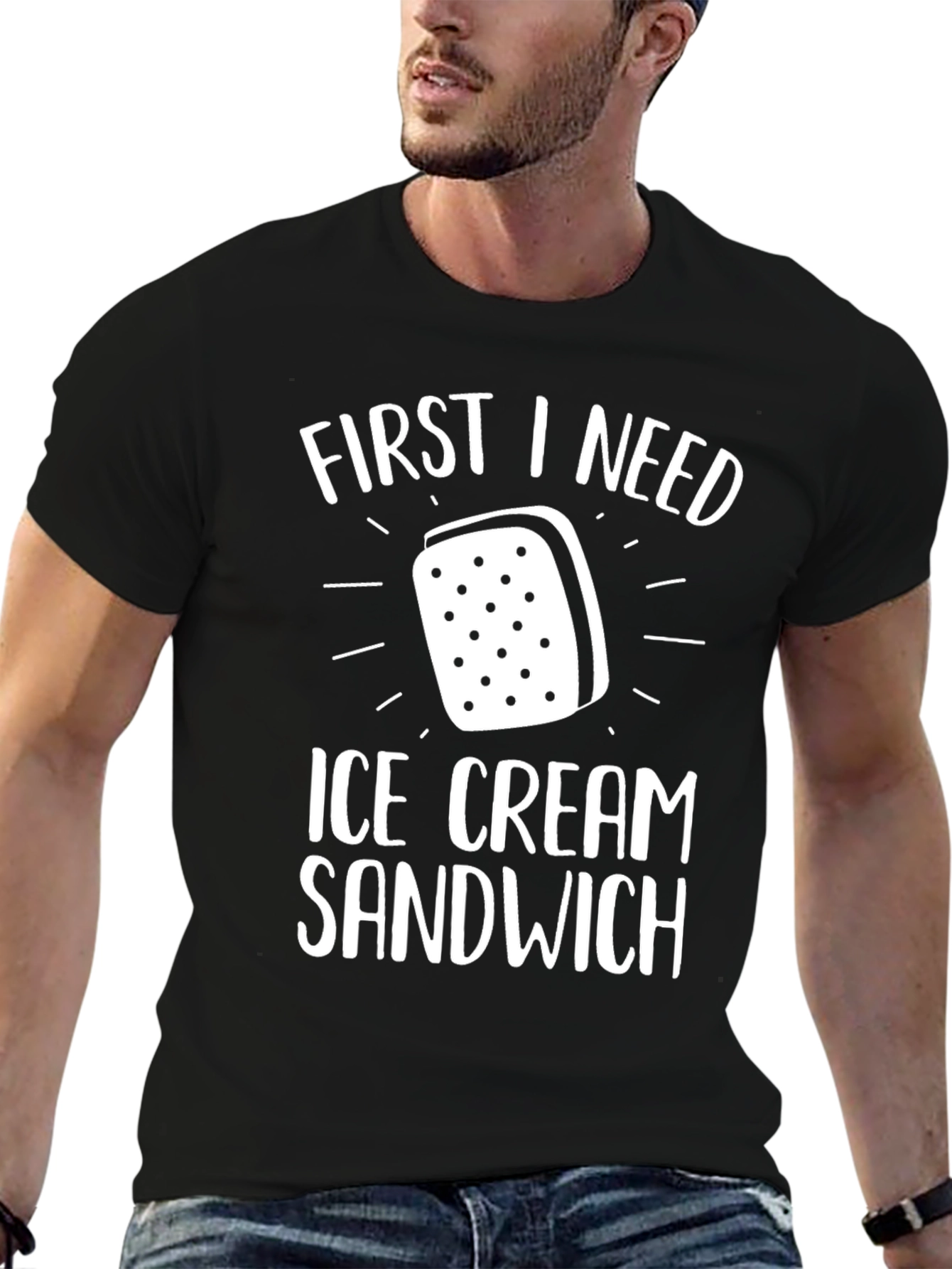 First I Need Ice Cream Sandwich T-Shirt