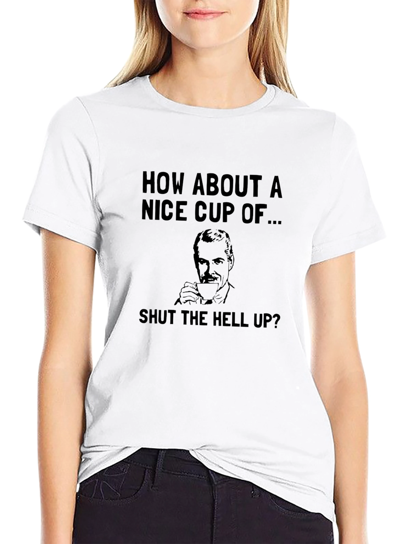 Humorous Shut Up Coffee T-Shirt