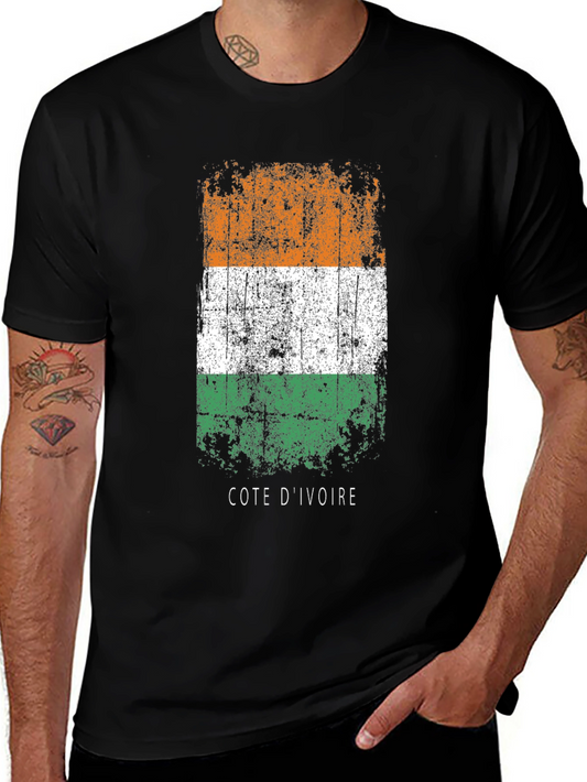 Cote dIvoire Flag Graphic T-Shirt