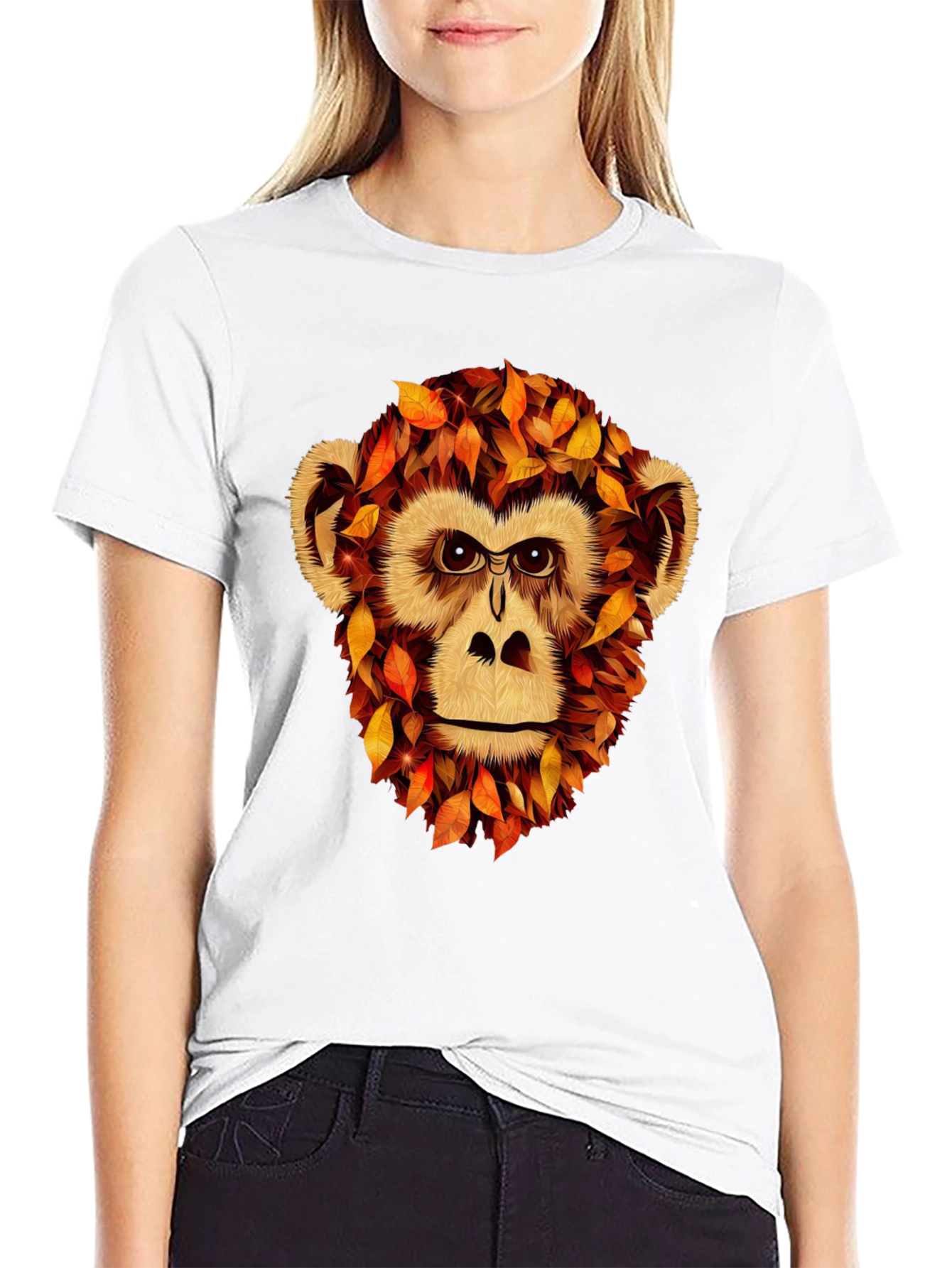Autumn Monkey Graphic T-Shirt - Unique Fall Apparel