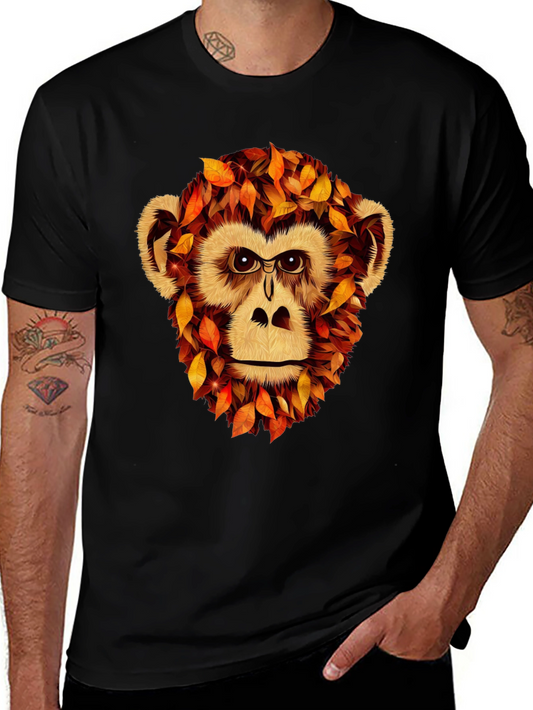 Autumn Monkey Graphic T-Shirt - Unique Fall Apparel