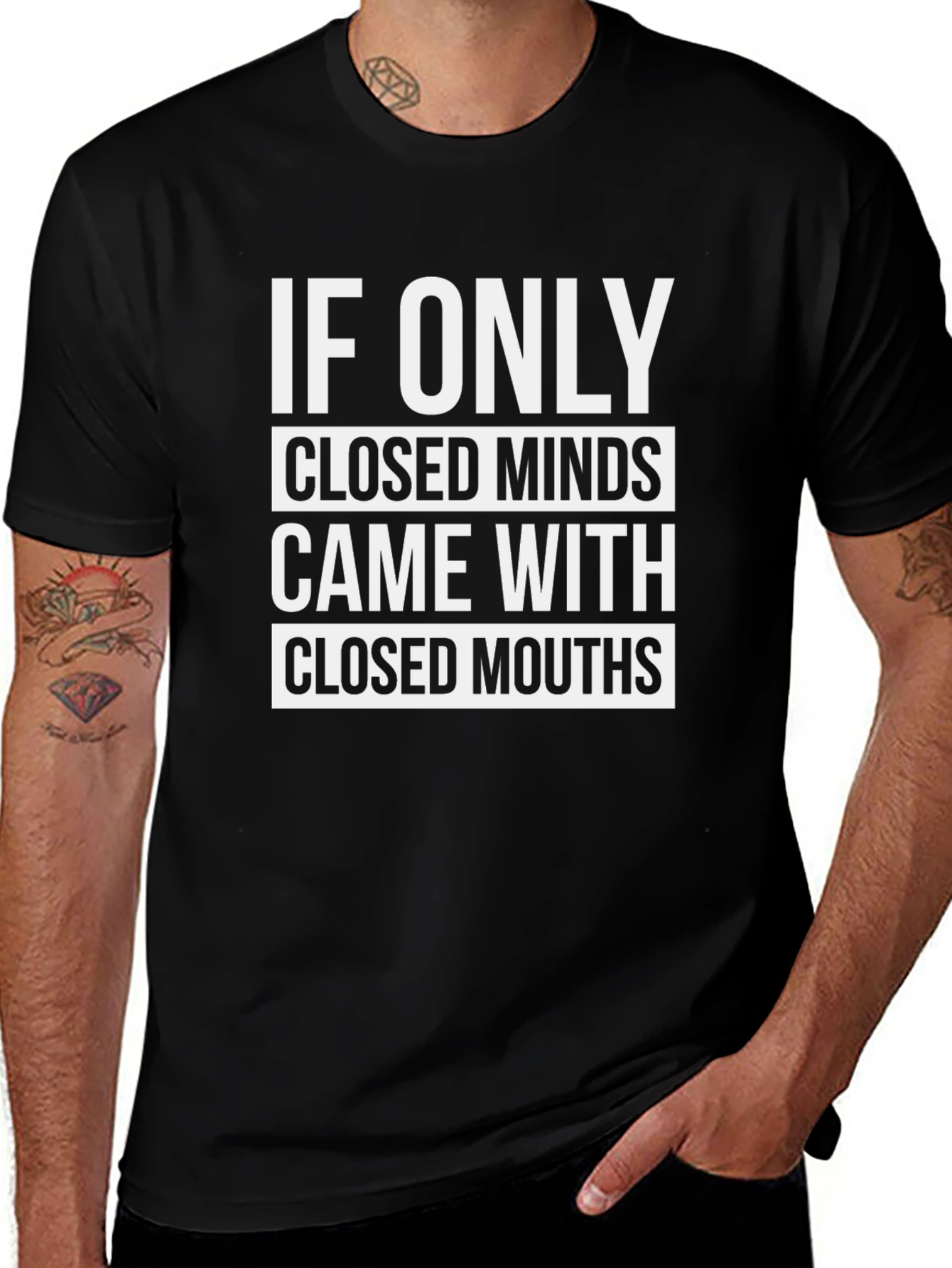 If Only Closed Minds T-Shirt - Sarcastic Graphic Tee