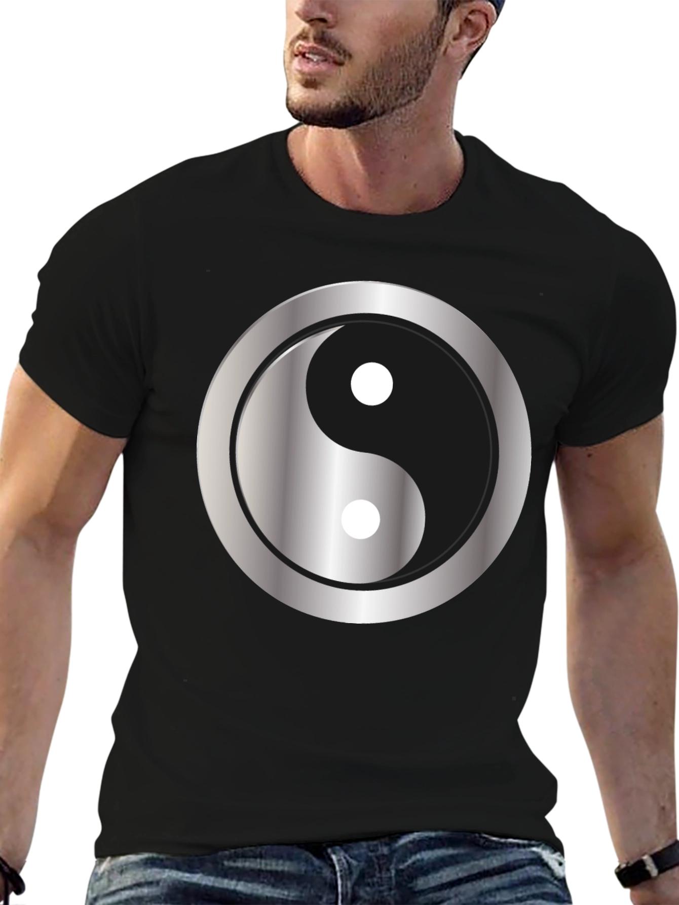 Yin Yang Graphic Black T-Shirt