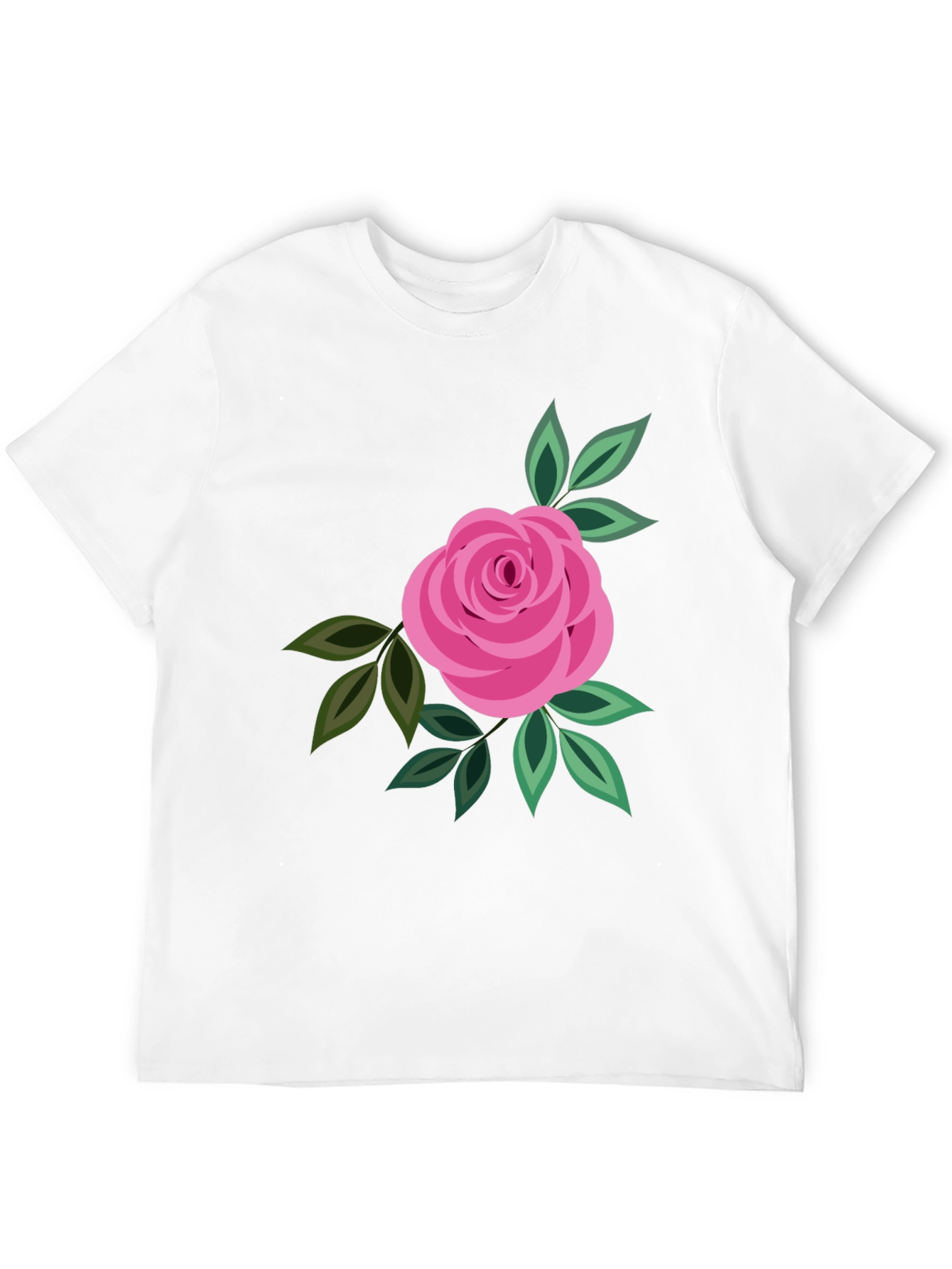 Floral Rose Graphic Print Mens T-Shirt