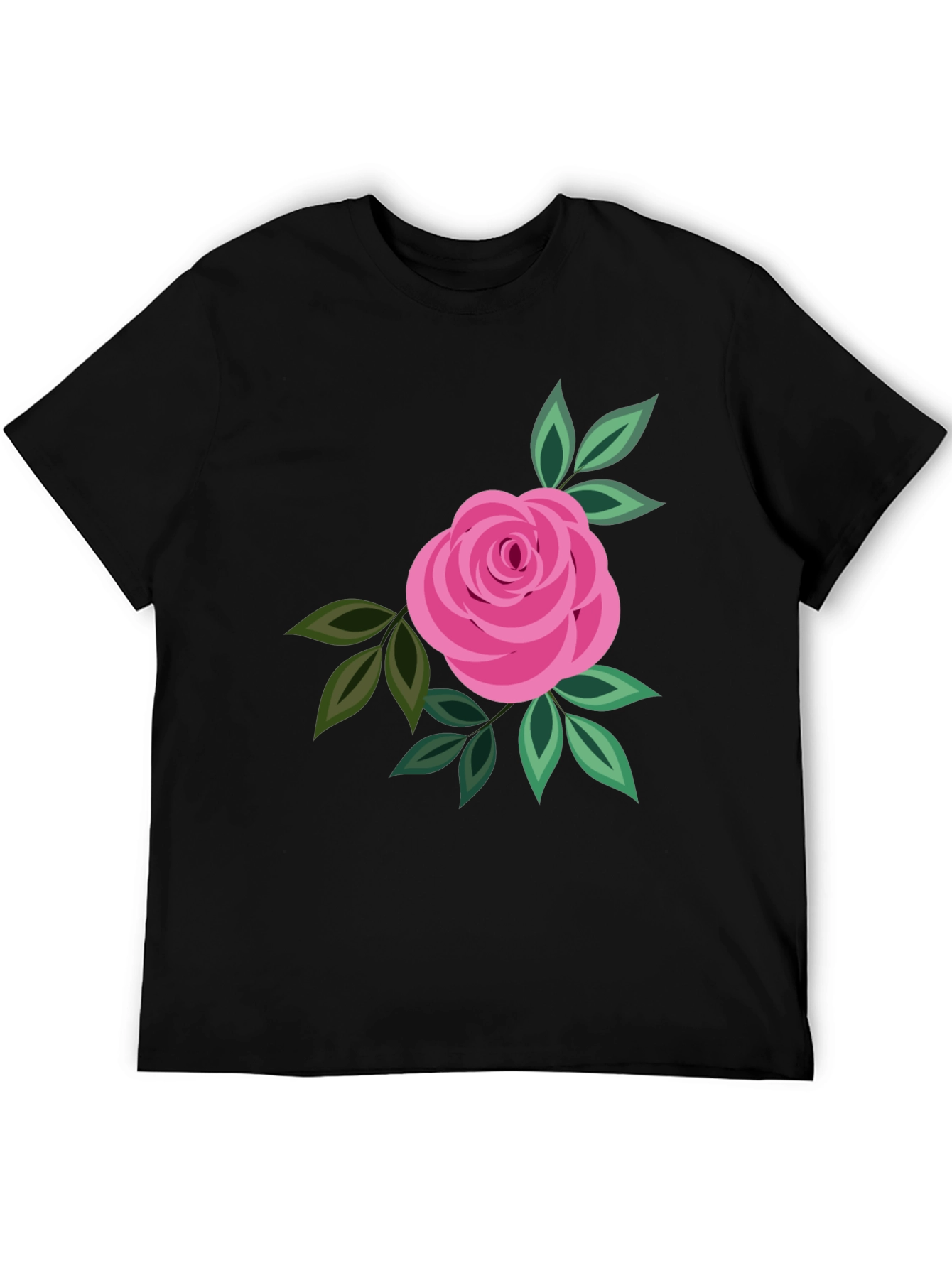 Floral Rose Graphic Print Mens T-Shirt