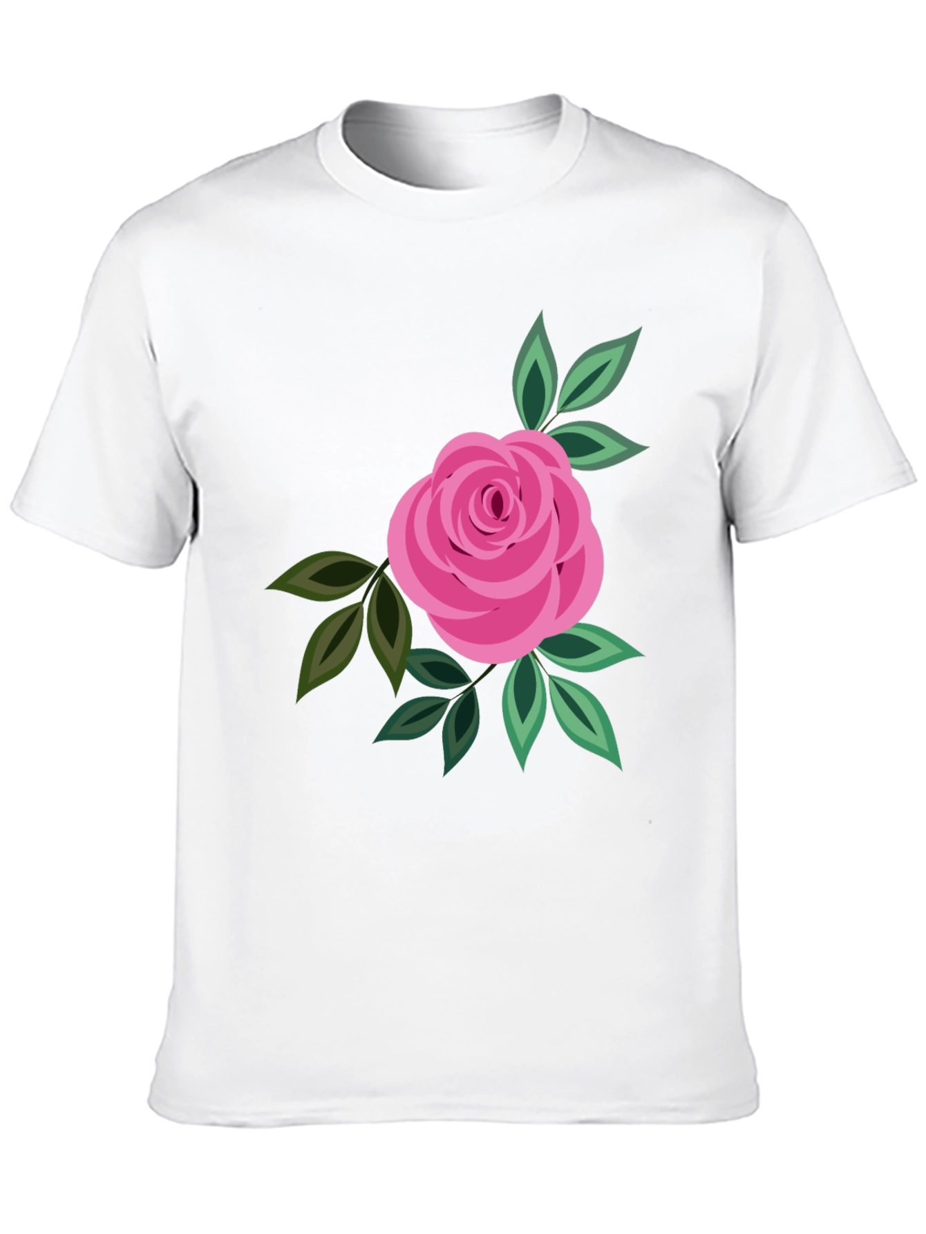 Floral Rose Graphic Print Mens T-Shirt