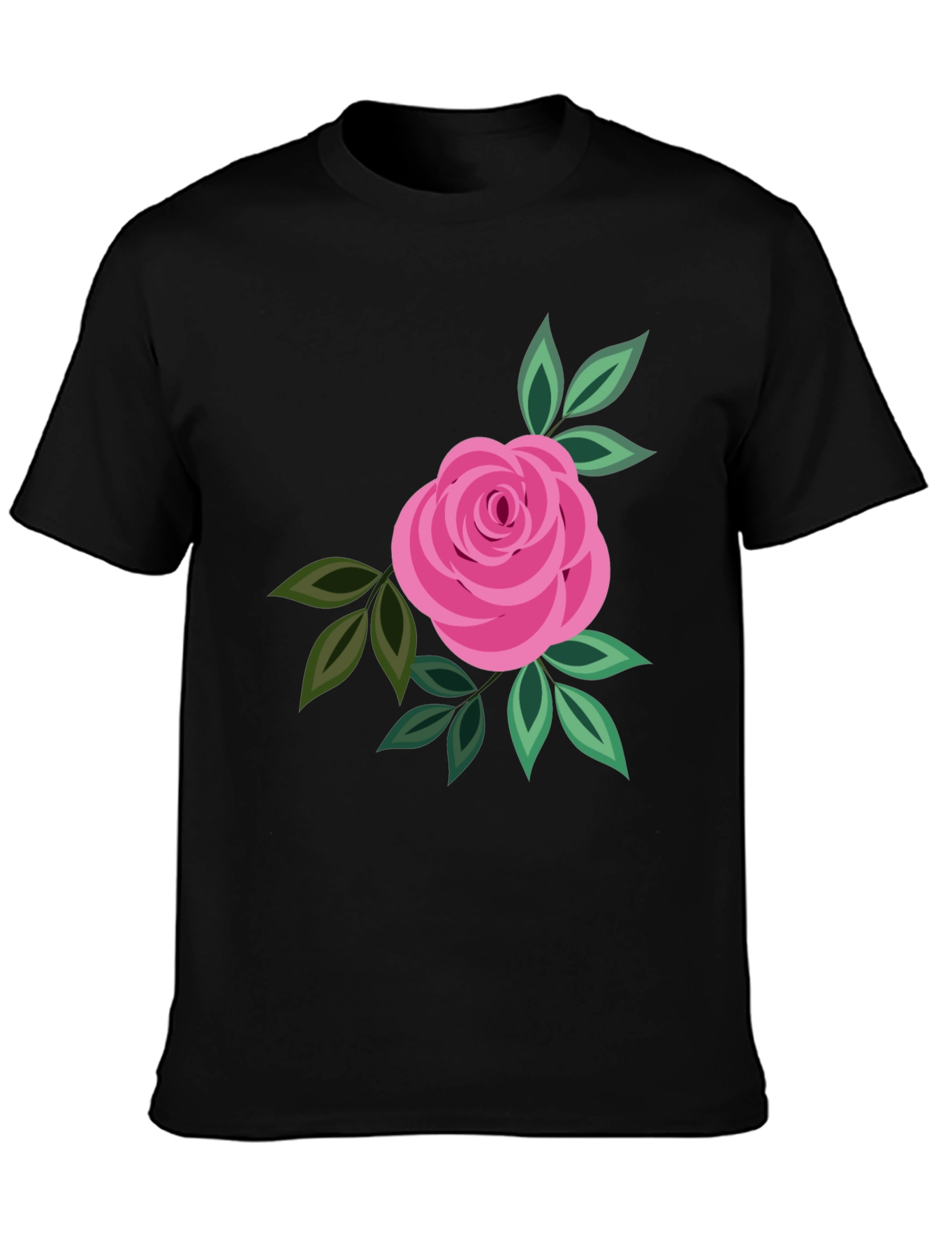 Floral Rose Graphic Print Mens T-Shirt
