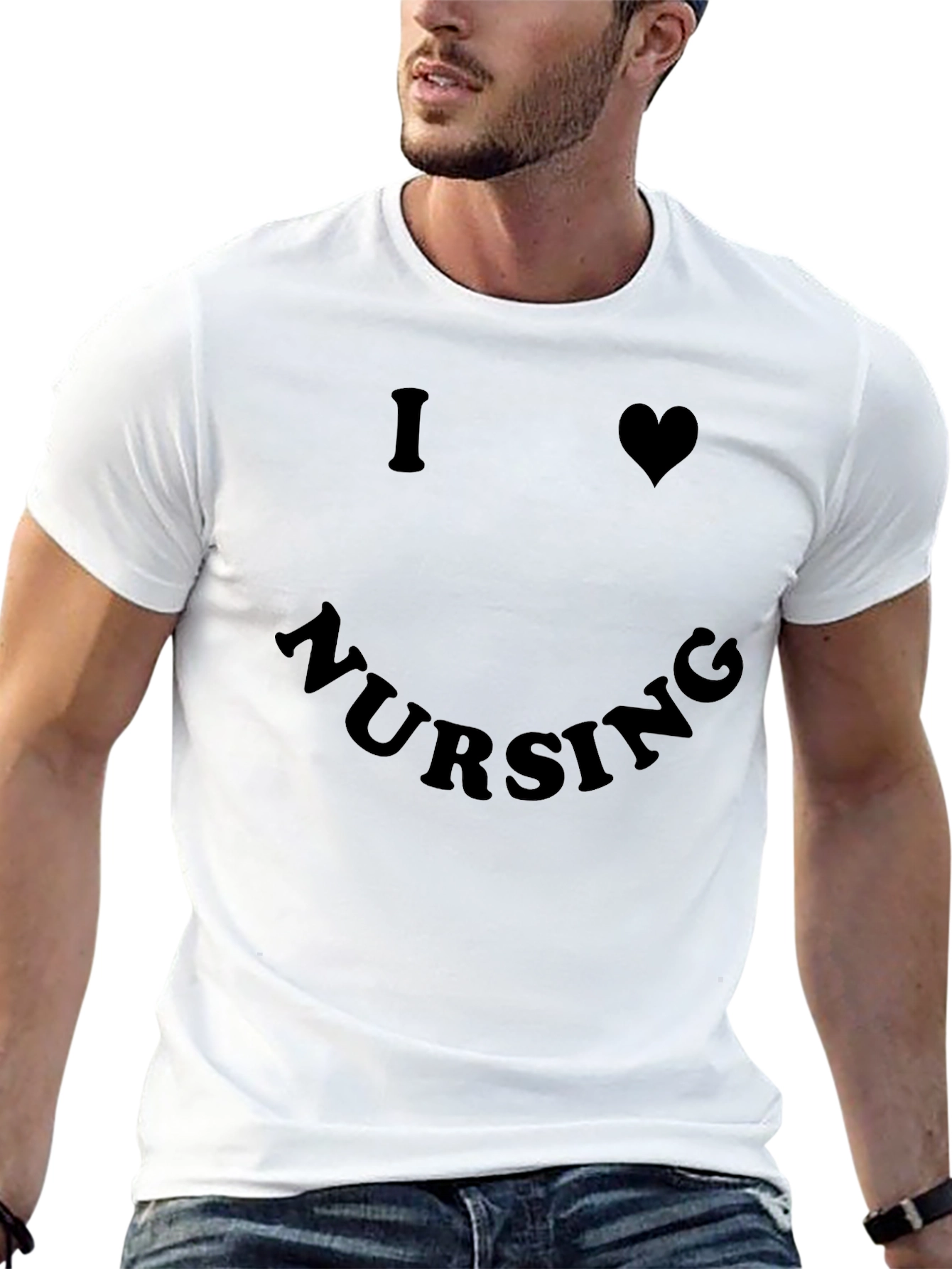 I Heart Nursing Tee - Black