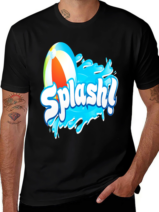 Splash! Graphic T-Shirt - Black Cotton Tee
