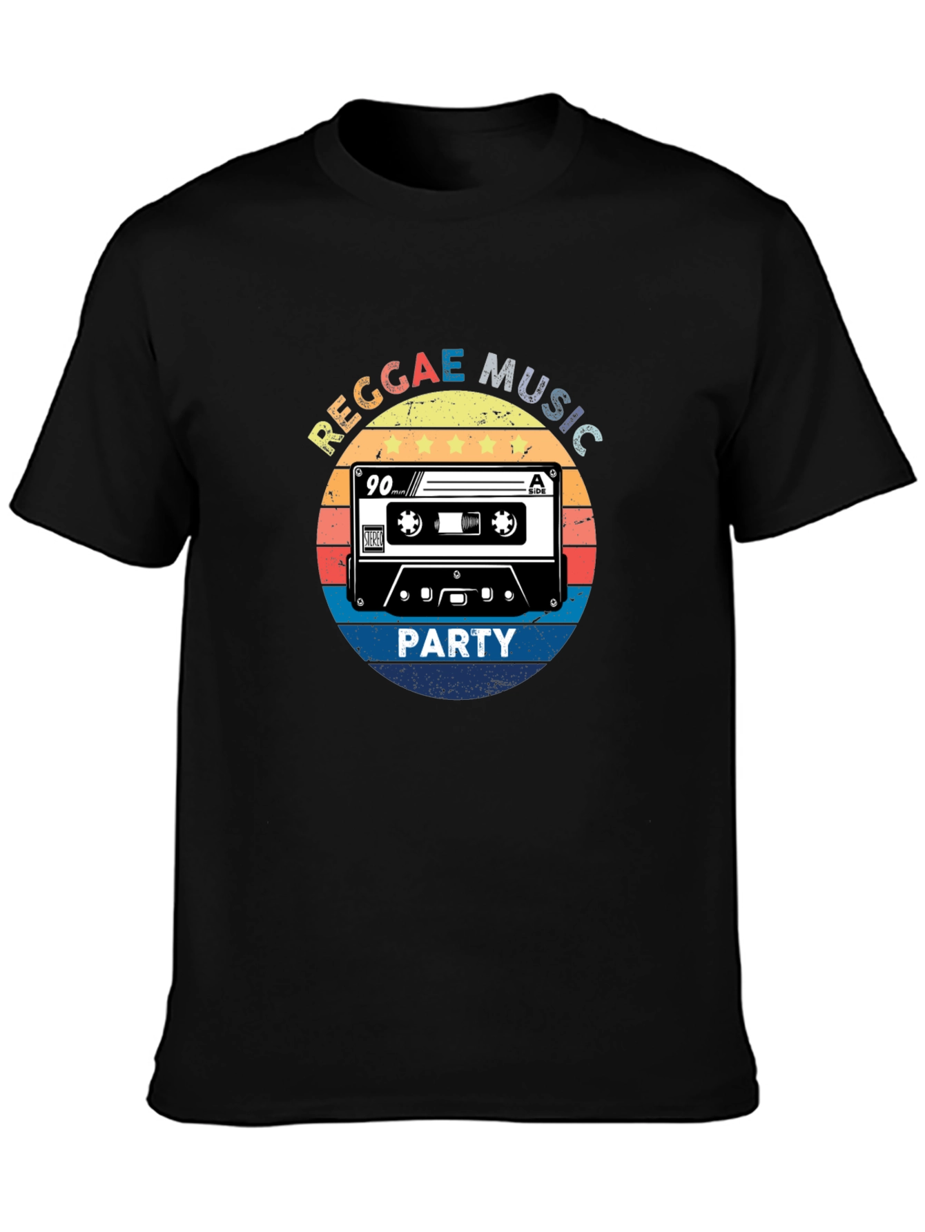 Reggae Music Party Black T-Shirt