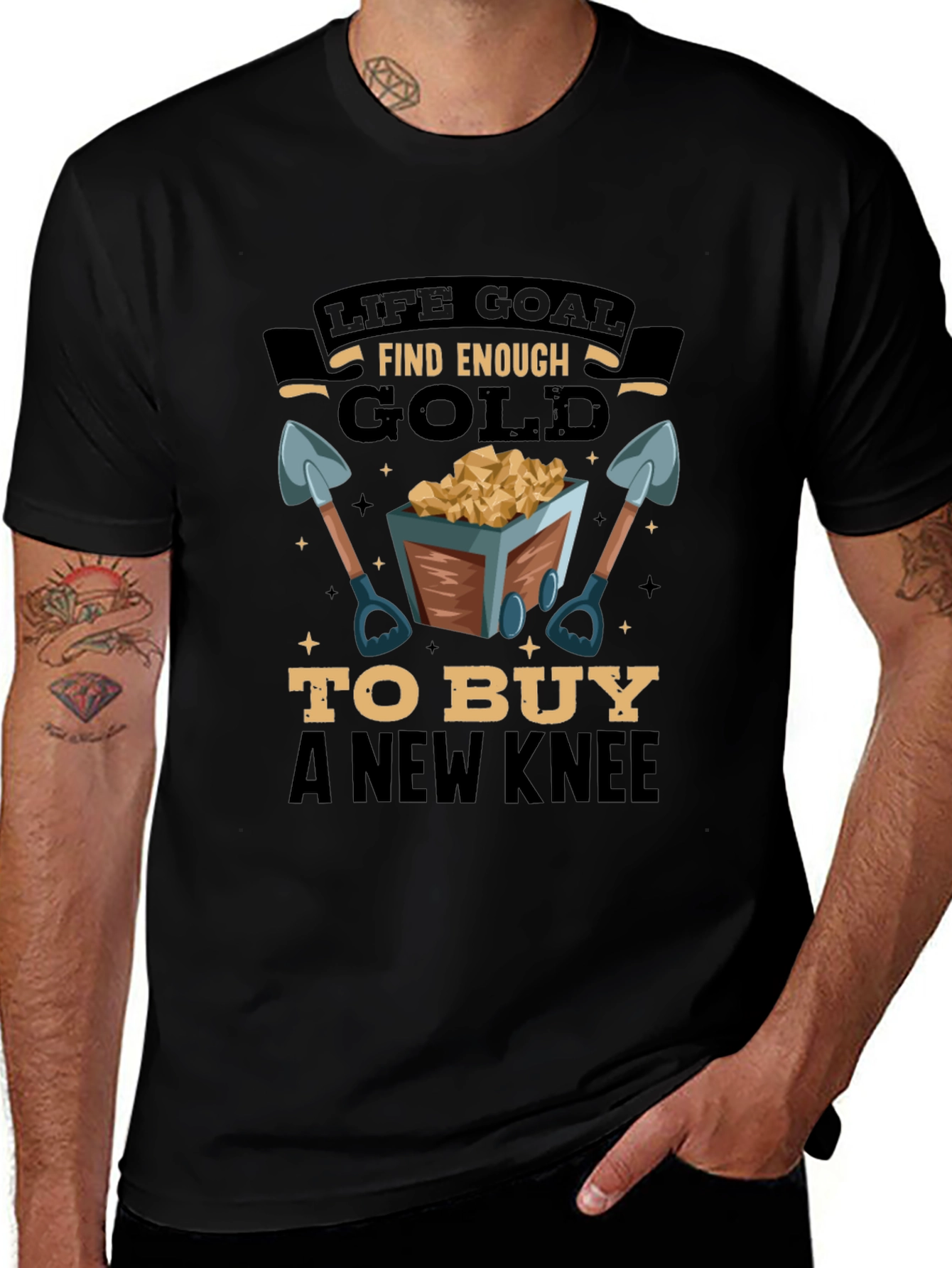 Life Goal Find Enough Gold Mens T-Shirt