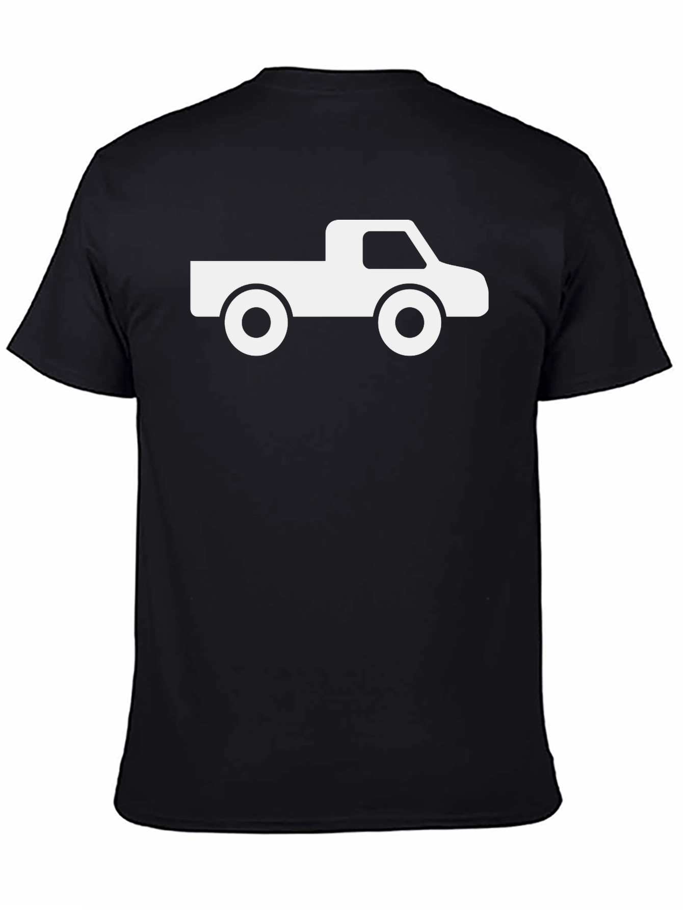 Truck Graphic Tee - Black Cotton T-Shirt