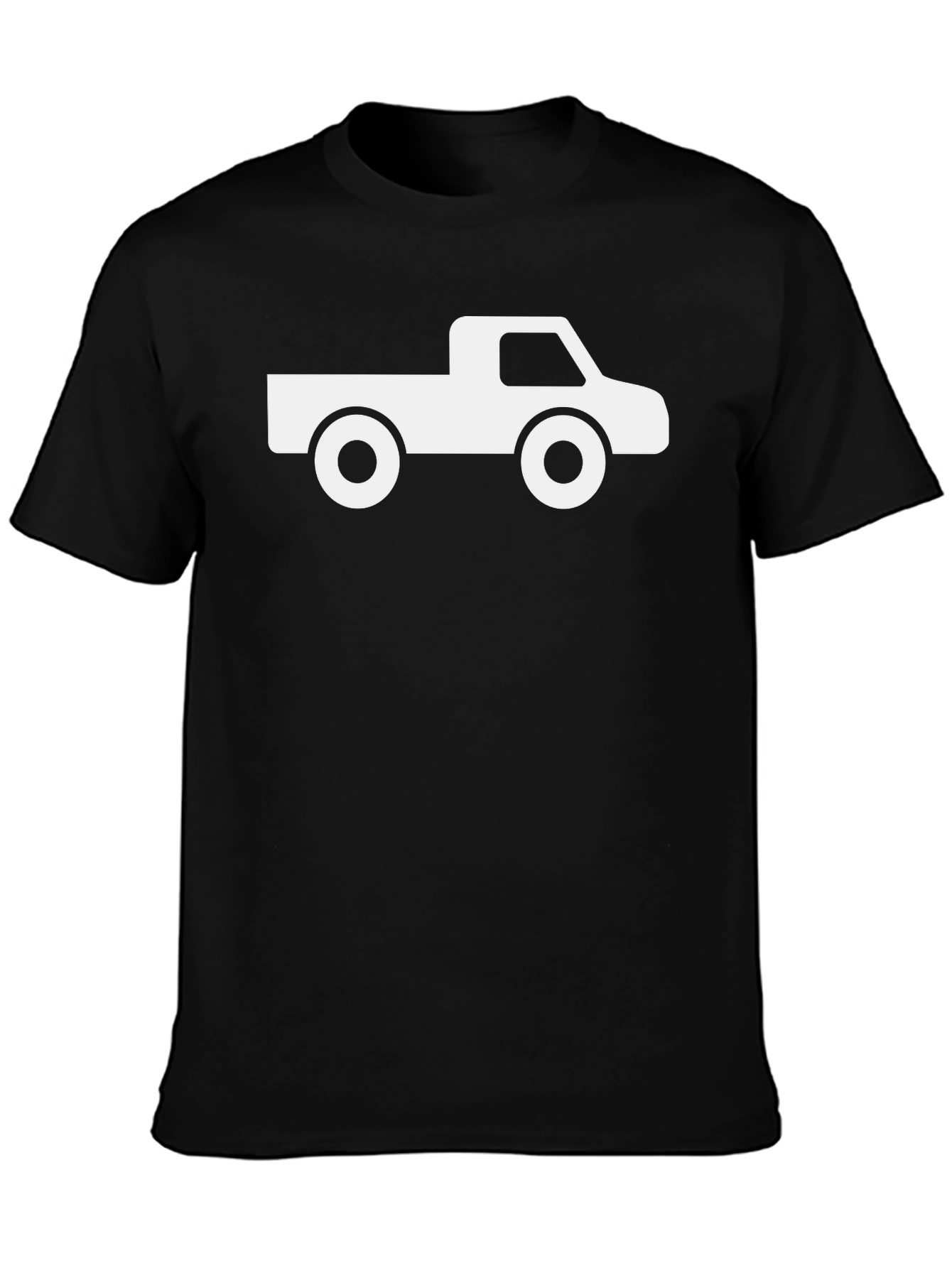 Truck Graphic Tee - Black Cotton T-Shirt