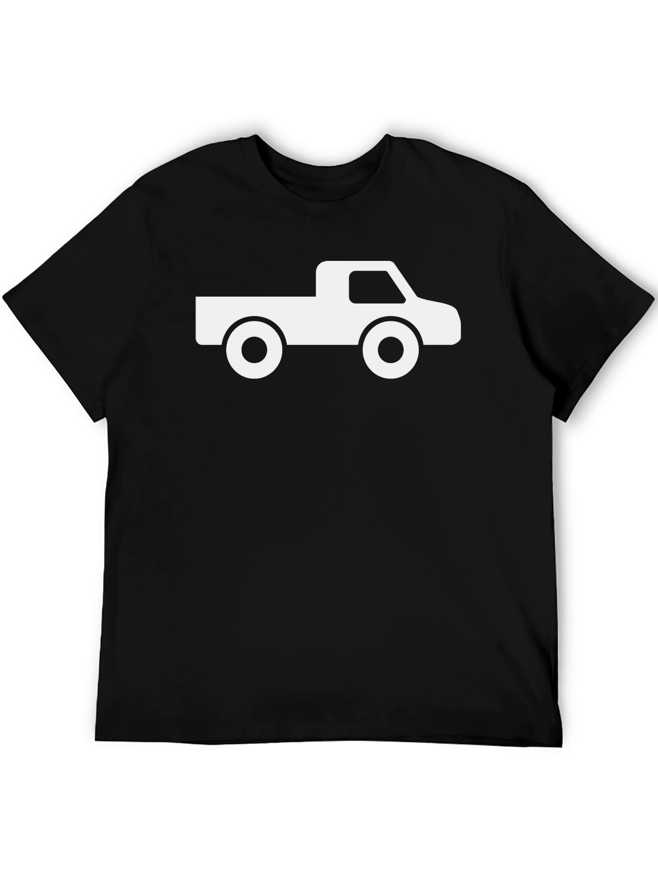 Truck Graphic Tee - Black Cotton T-Shirt