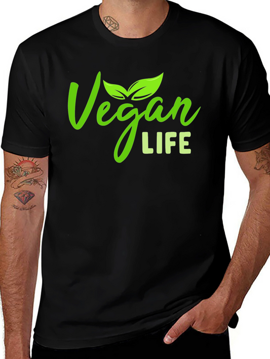 Vegan Life Graphic T-Shirt - Black