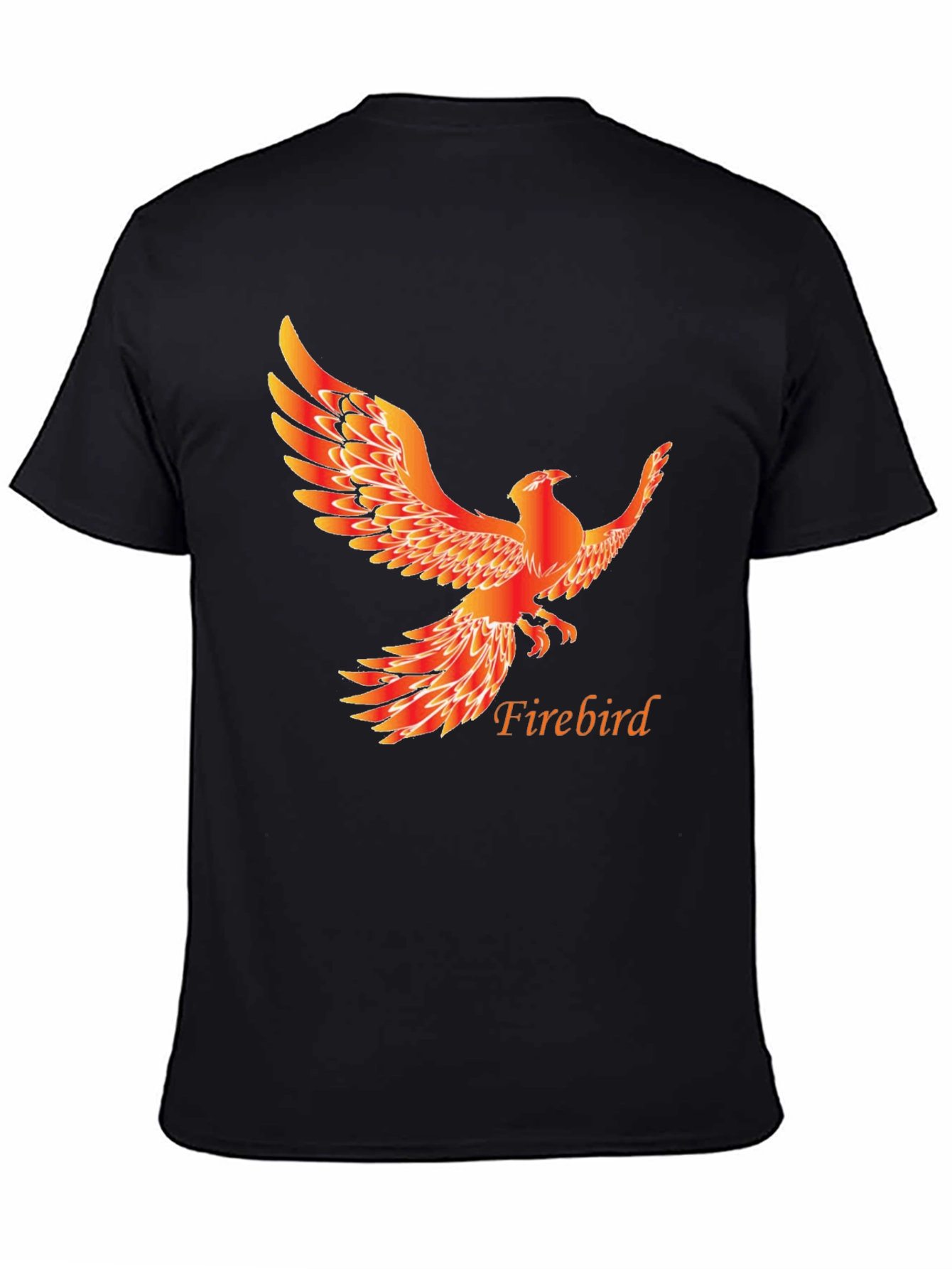 Firebird Graphic Tee - Mens Black Cotton T-Shirt