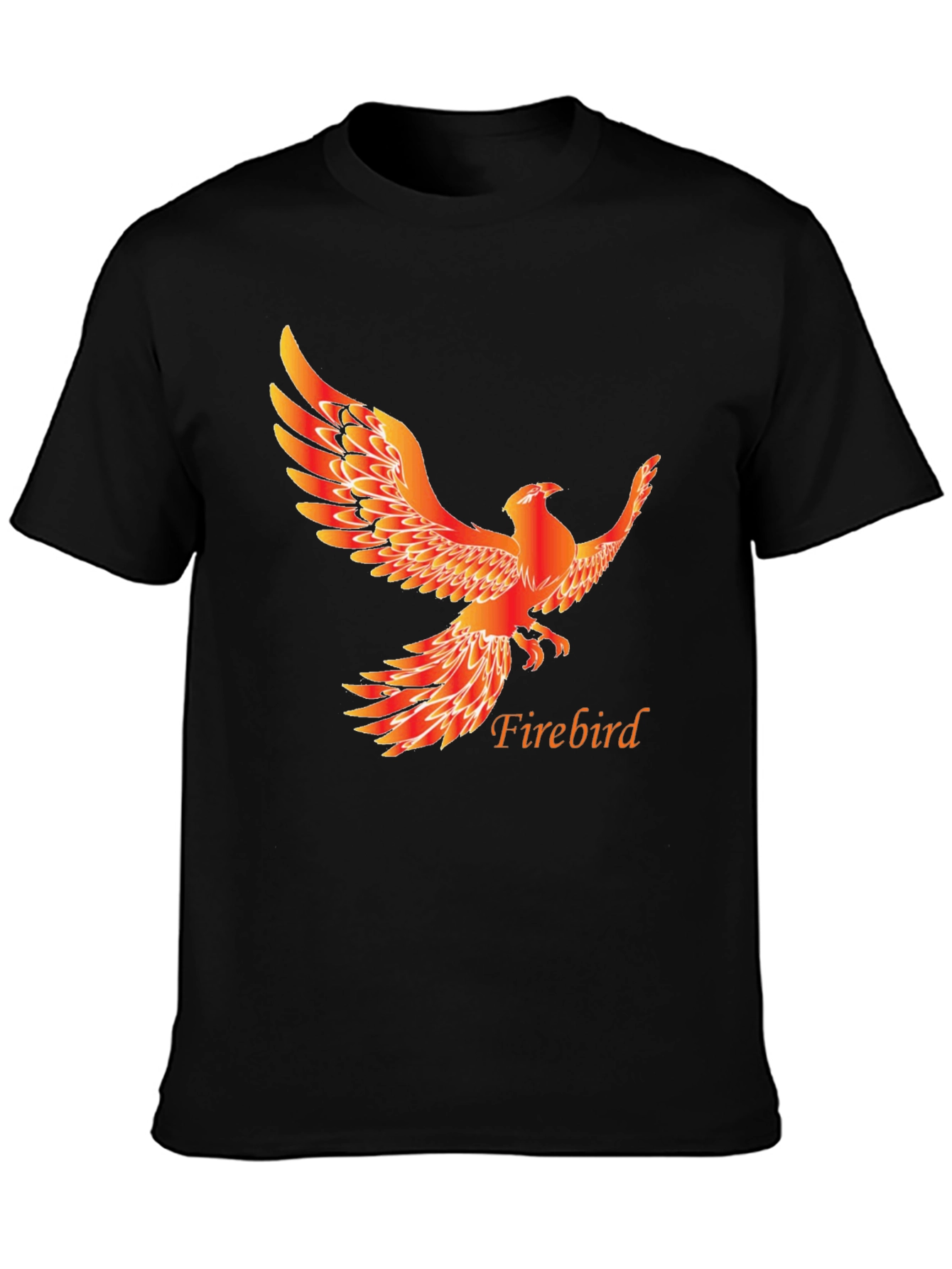 Firebird Graphic Tee - Mens Black Cotton T-Shirt