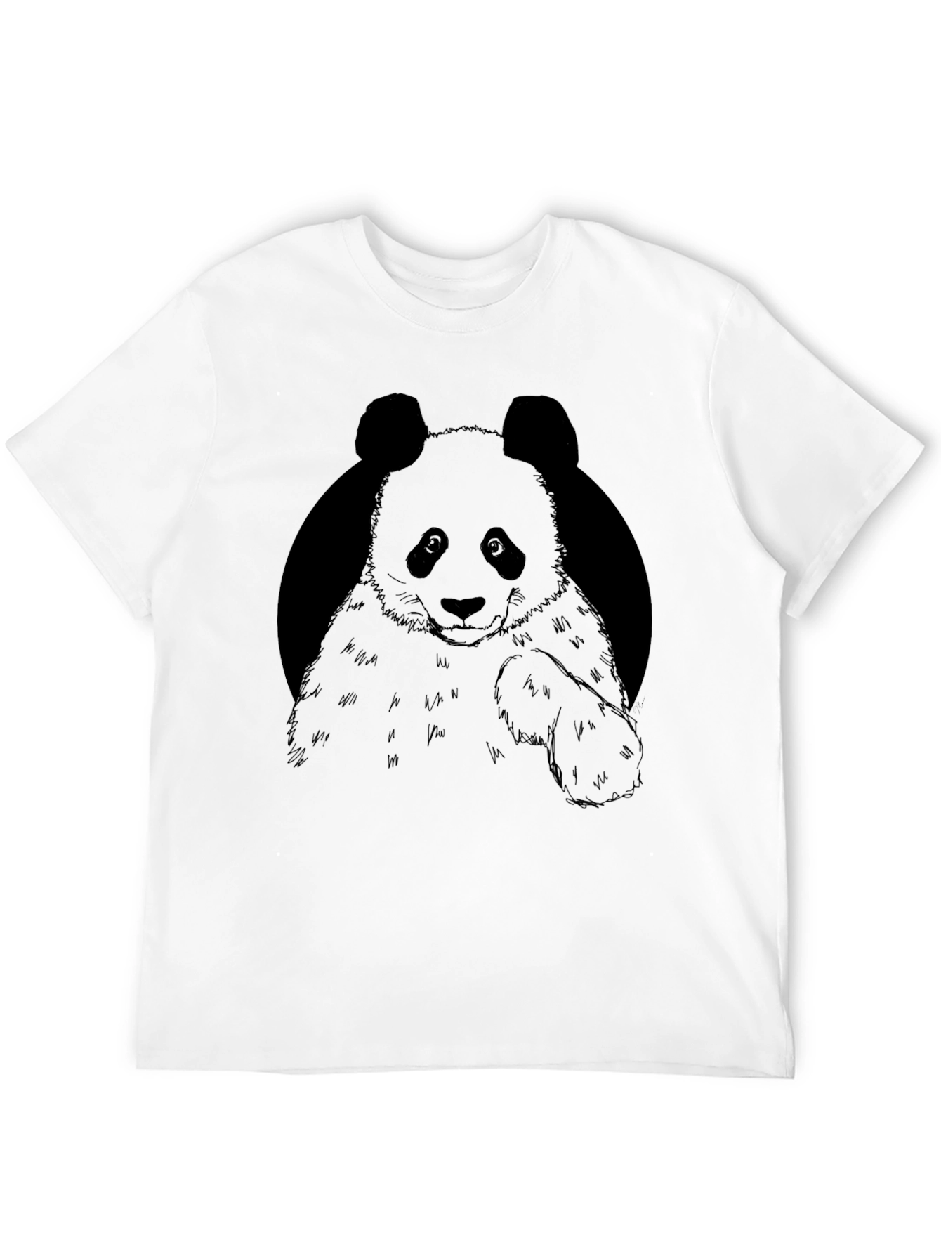 Black Panda Graphic Tee - Casual Mens T-Shirt