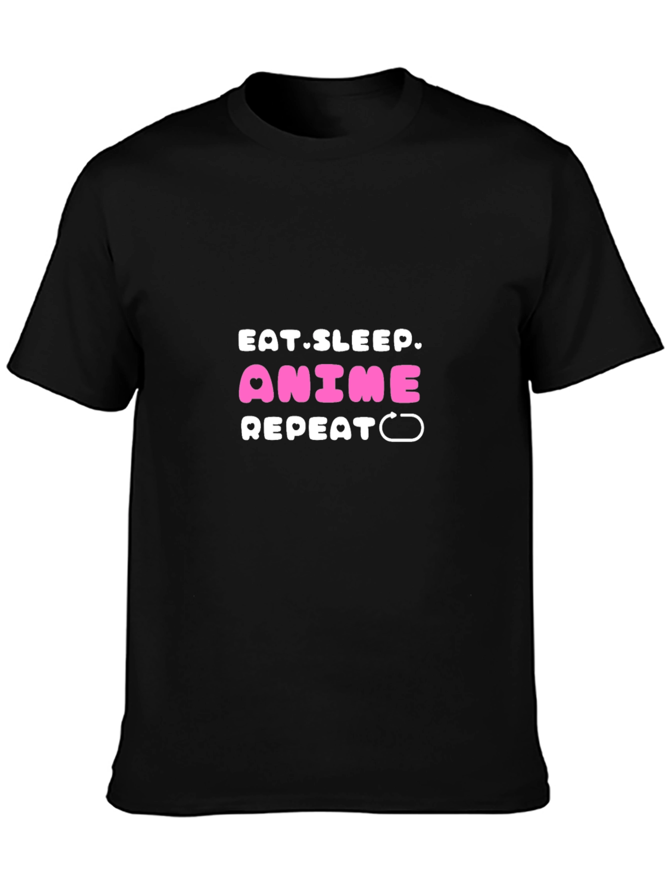 Eat Sleep Anime Repeat Graphic Tee
