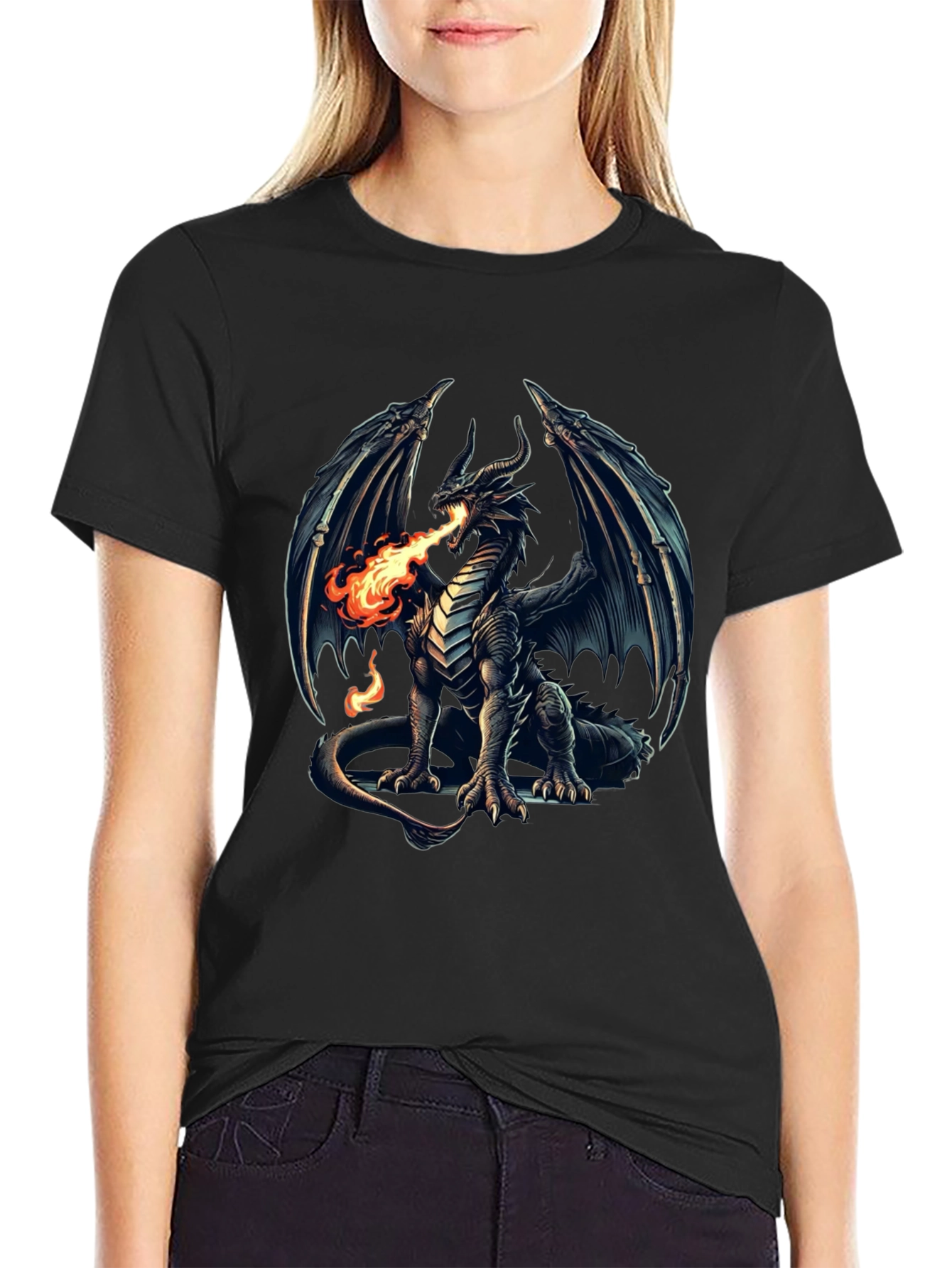 Dragon Fire T-Shirt - Fantasy Graphic Tee